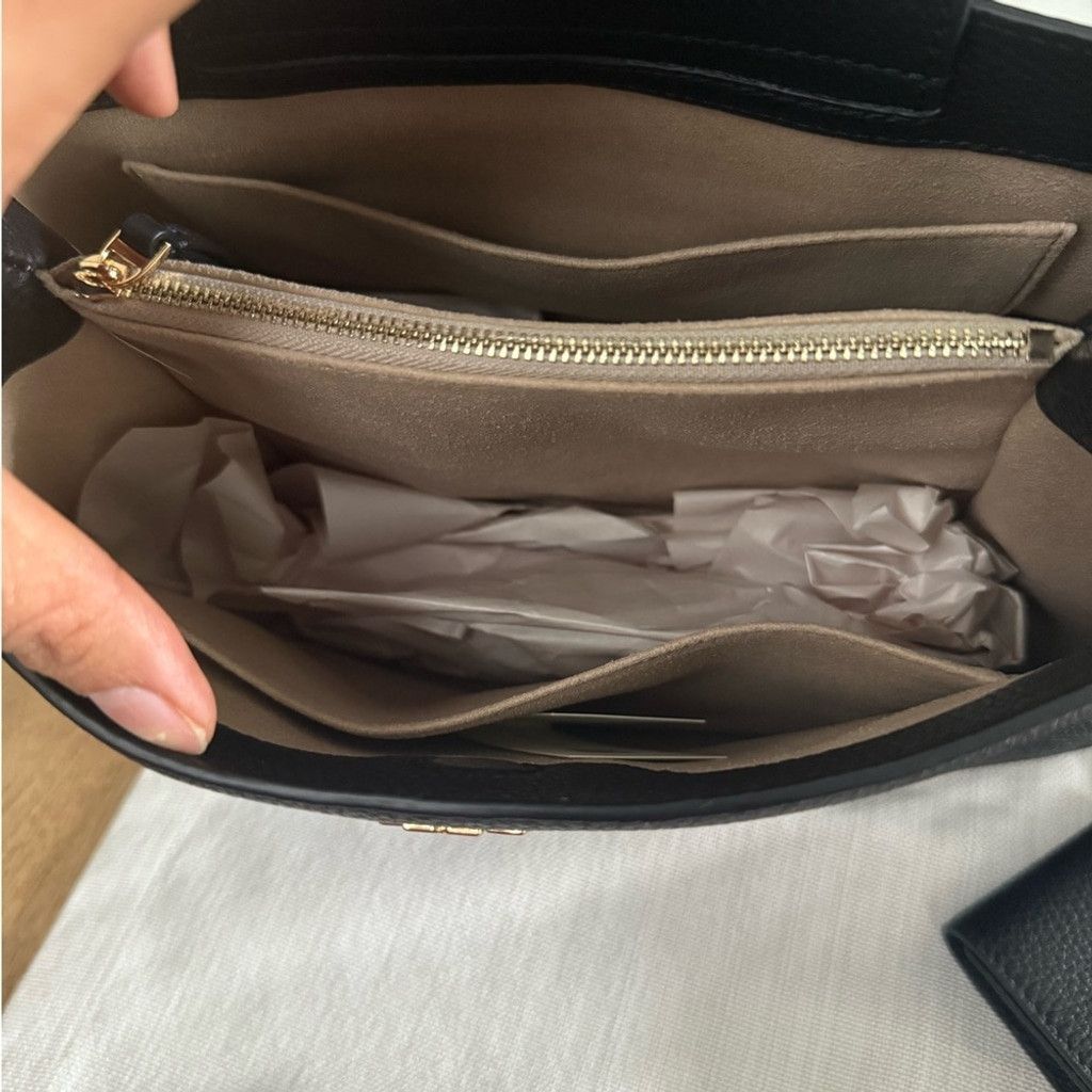 Tory Burch 880+! New Tory Burch Britten in black Leather Satchel and Br Size ONE SIZE - 11 Thumbnail