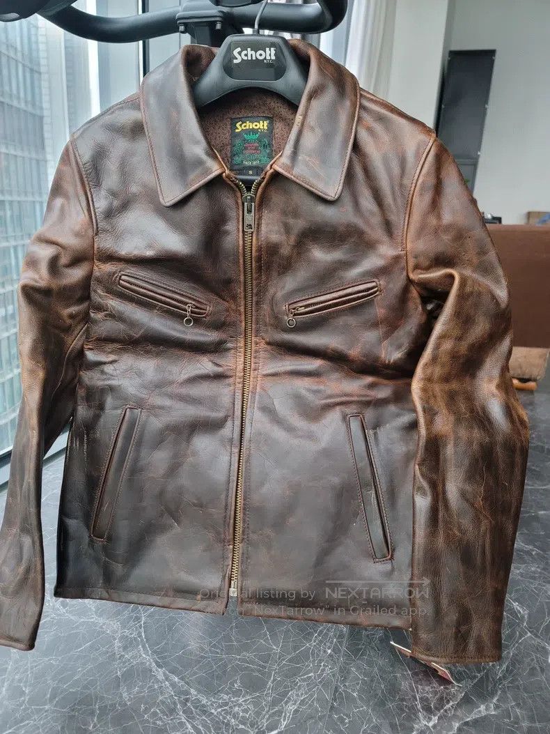 Schott Schott NYC 673 Leather Jacket Size US S / EU 44-46 / 1 - 1 Thumbnail