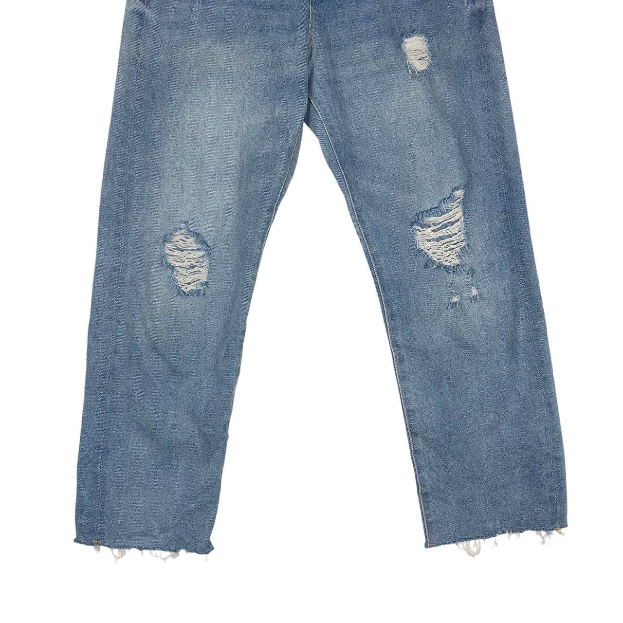 Japanese Brand Vintage Japan Distressed Rag Machine Jean Size 30" / US 8 / IT 44 - 3 Thumbnail