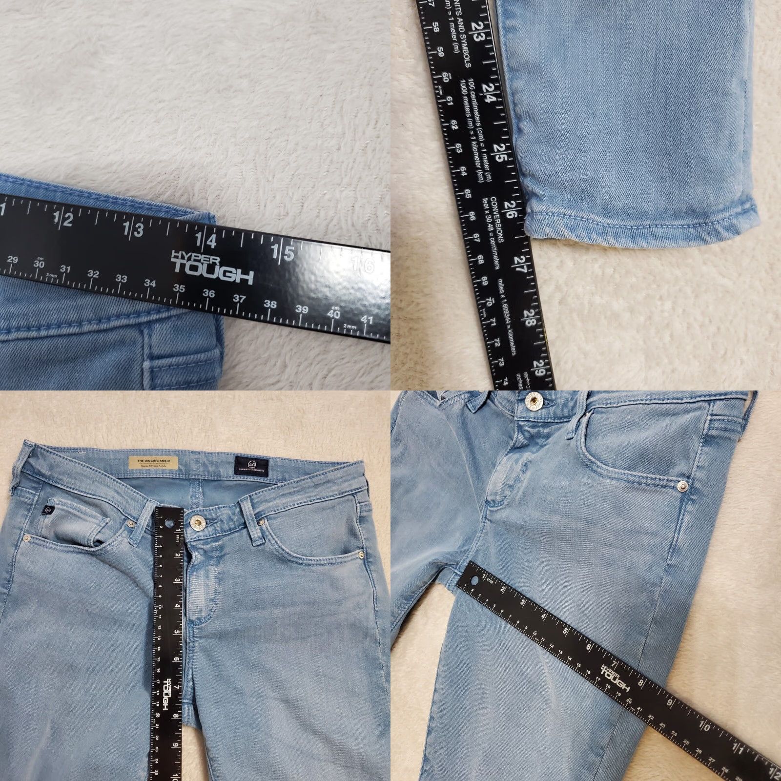 Vintage AG Adriano Goldschmied Womens Jeans 28R Blue The Legging Ankle Super Skinny Size 28" / US 6 / IT 42 - 8 Thumbnail