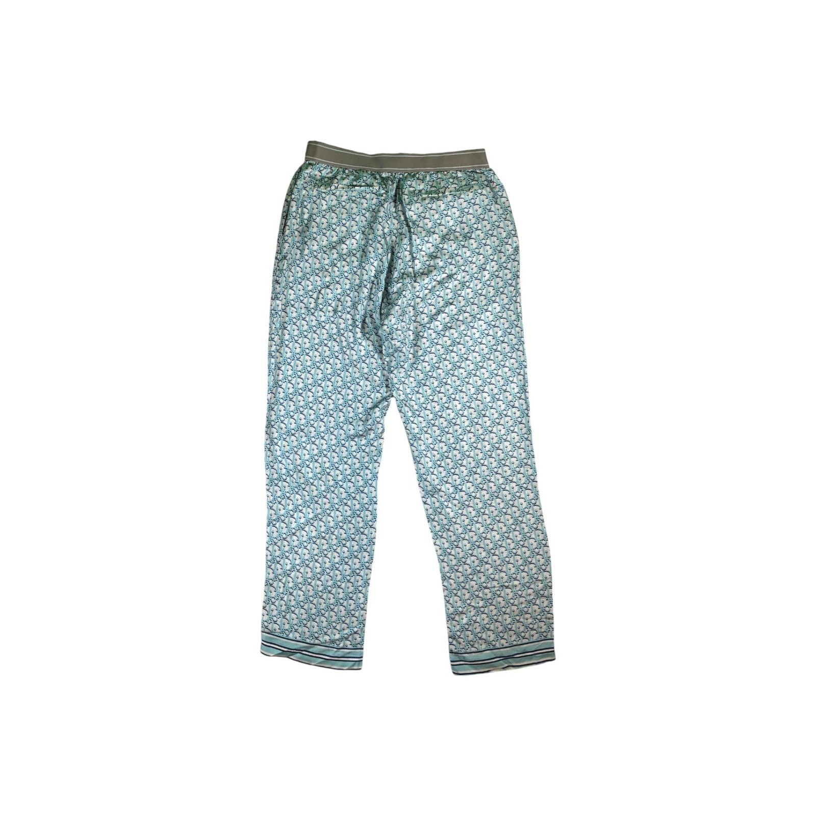 Dior Dior Oblique Baby Blue & Navy Silk Pants Size 32" / US 10 / IT 46 - 2 Thumbnail