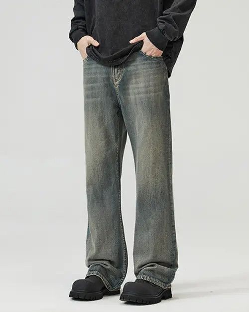 VIBE American high street washed loose flared distressed jeans Size US 32 / EU 48 - 3 Thumbnail