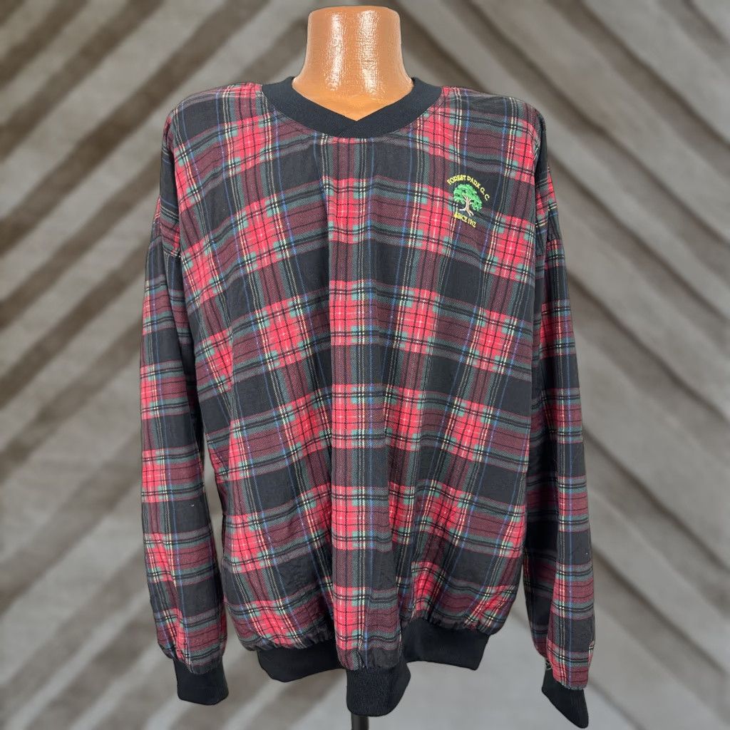 Vintage VINTAGE Winner Mate Golf Windbreaker Pullover Jacket XL Black Plaid 90s Outdoor Sports Mens Size US XL / EU 56 / 4 - 1 Thumbnail