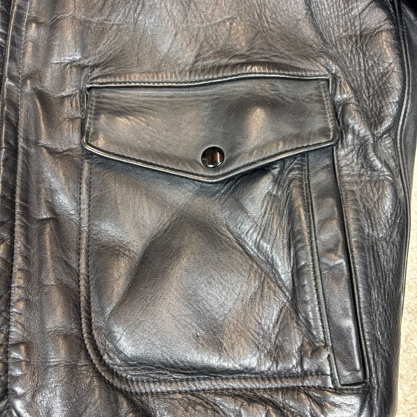 Vintage Vintage 40s 50s Sierra Sportswear Horsehide Leather Jacket Size US L / EU 52-54 / 3 - 8 Thumbnail