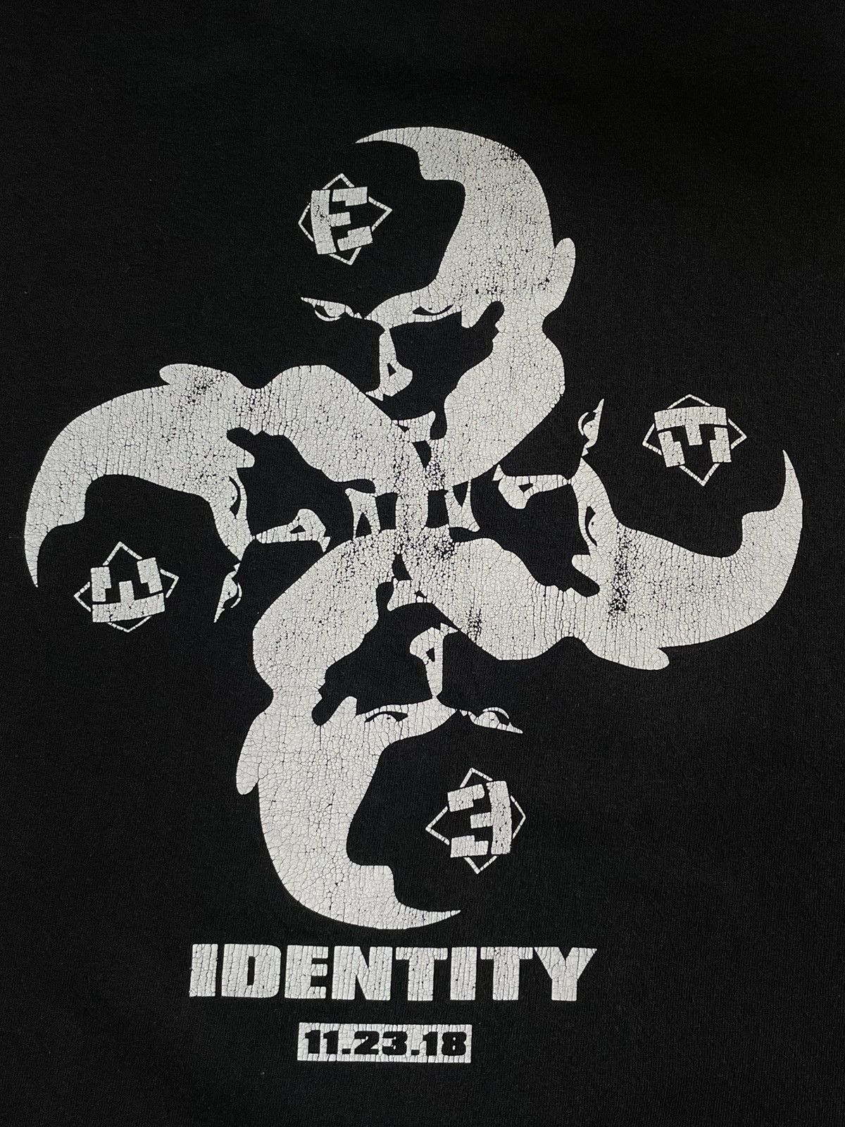 American Apparel Vintage Erased Identity Head Logo T-Shirt Hard Black RARE Size US XL / EU 56 / 4 - 5 Thumbnail