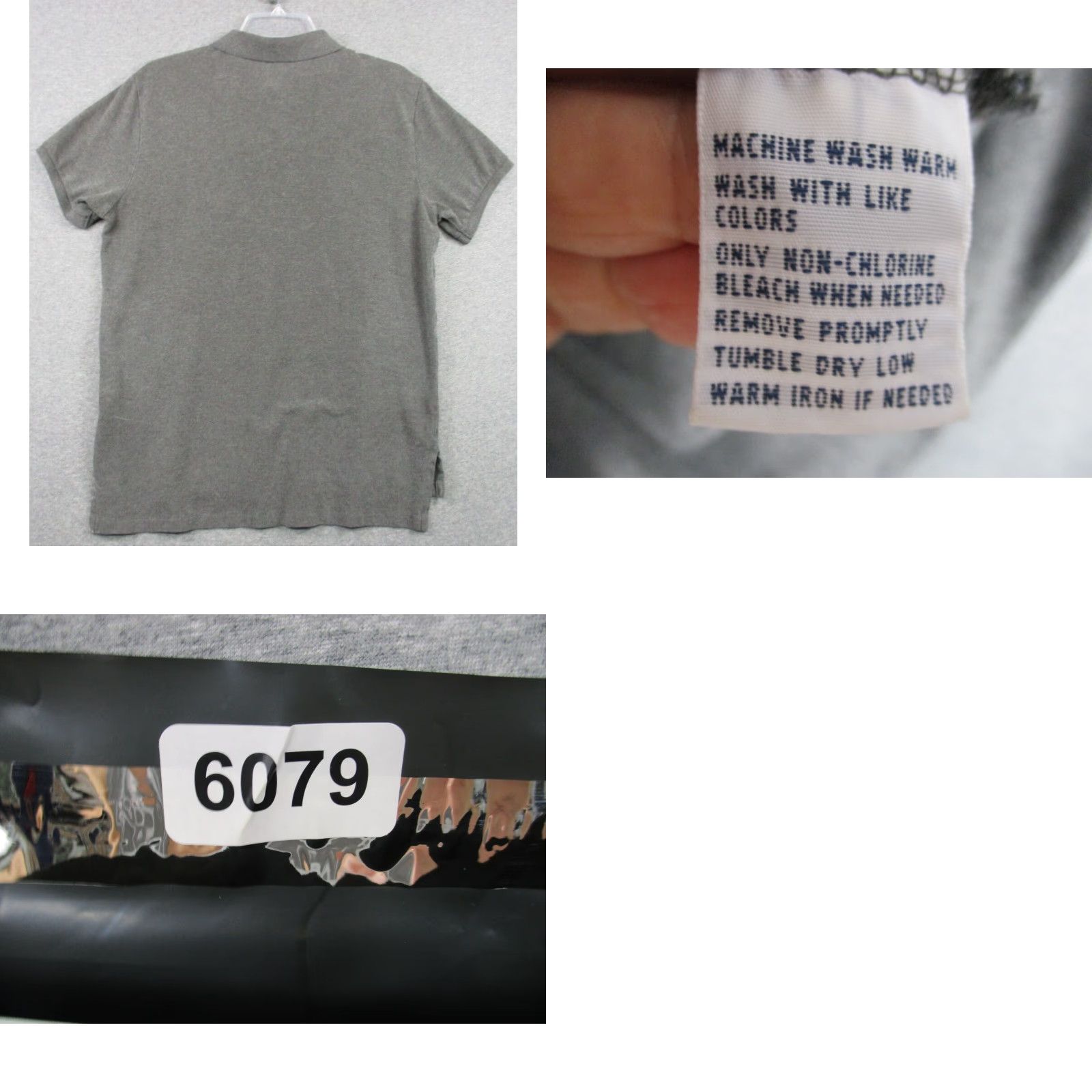 Polo Ralph Lauren Polo Ralph Lauren Polo Shirt Large Mens Custom Fit Gray Short Sleeve Cotton Size US L / EU 52-54 / 3 - 8 Thumbnail