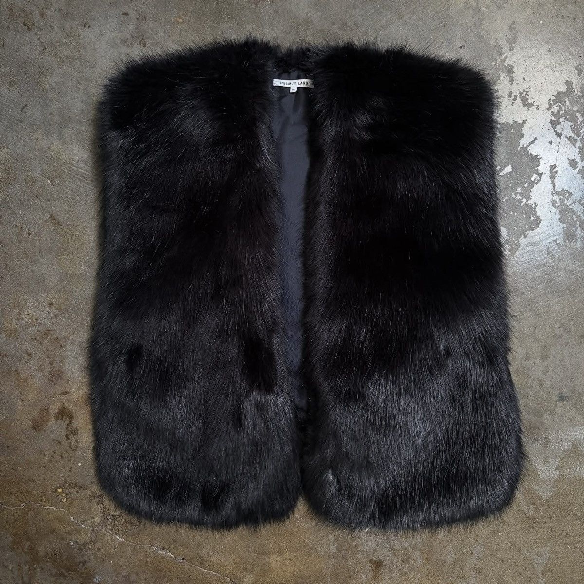 Helmut Lang HELMUT LANG BLACK FAUX FUR VEST - OS Size ONE SIZE - 1 Thumbnail