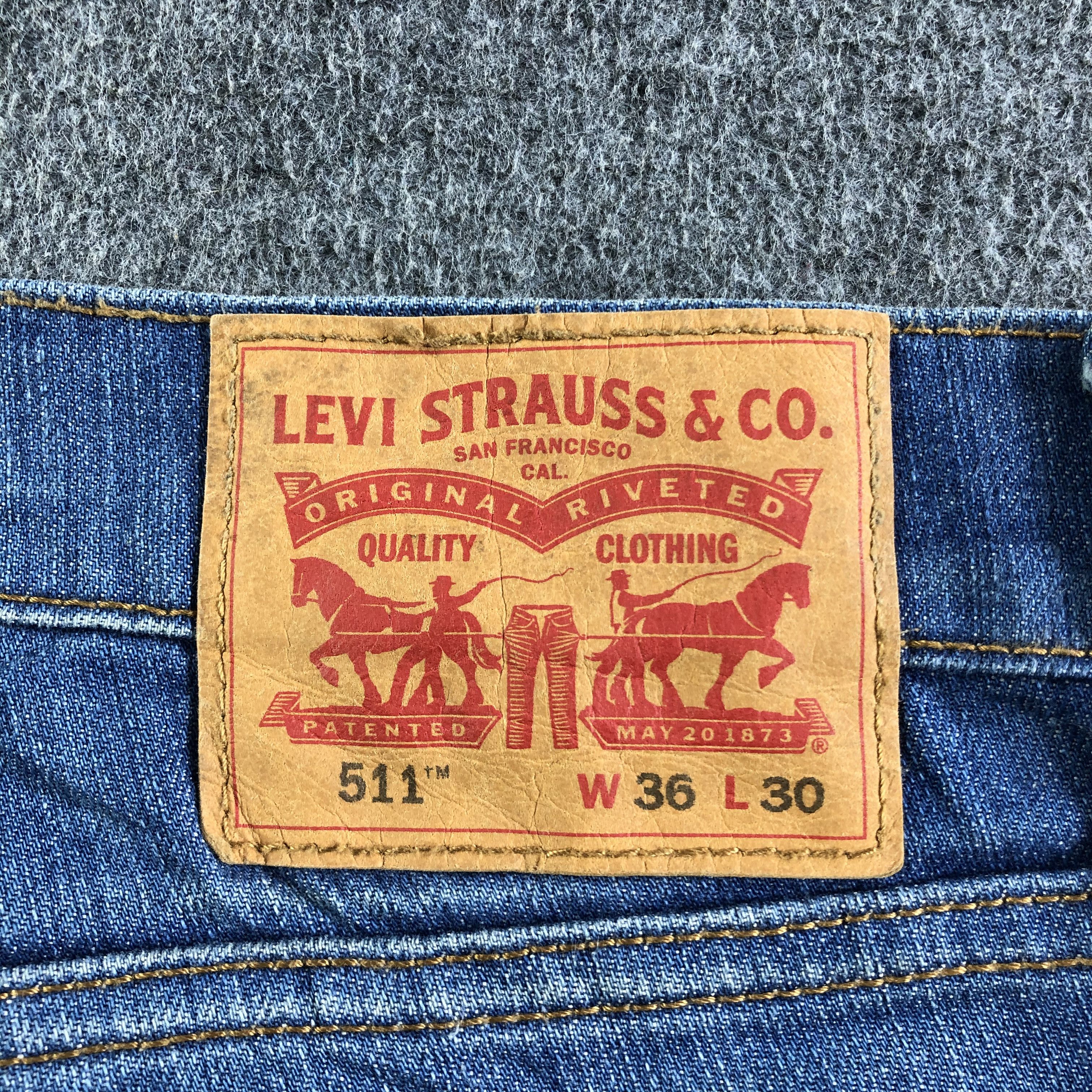 Levi's Vintage Blue Wash Levis 511 Jeans-J4490 Size US 37 - 5 Thumbnail
