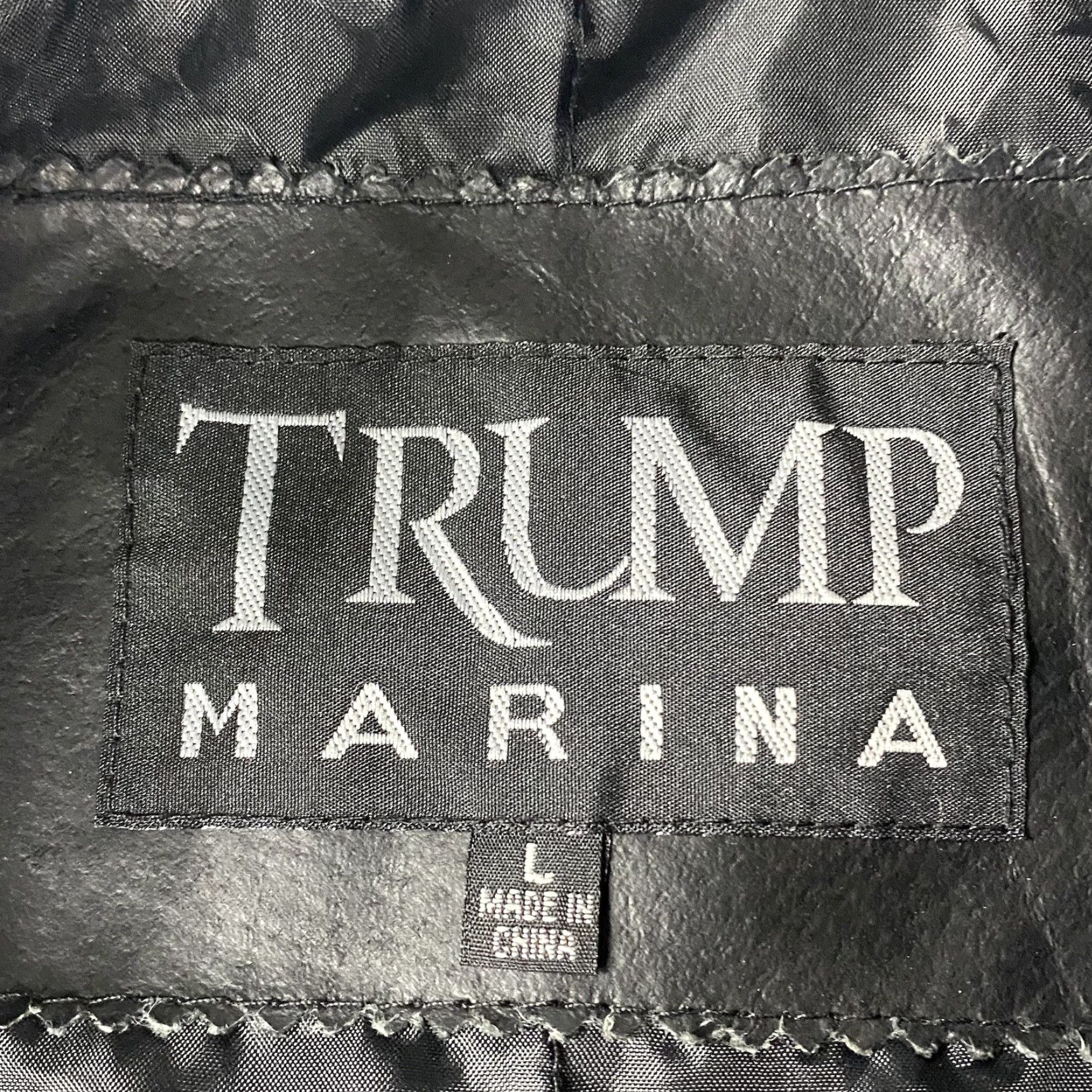 Vintage VINTAGE Lambskin Leather Jacket Donald Trump Marina Brand RARE Large L Black Motorcycle/Biker Mens Women Size US L / EU 52-54 / 3 - 2 Thumbnail