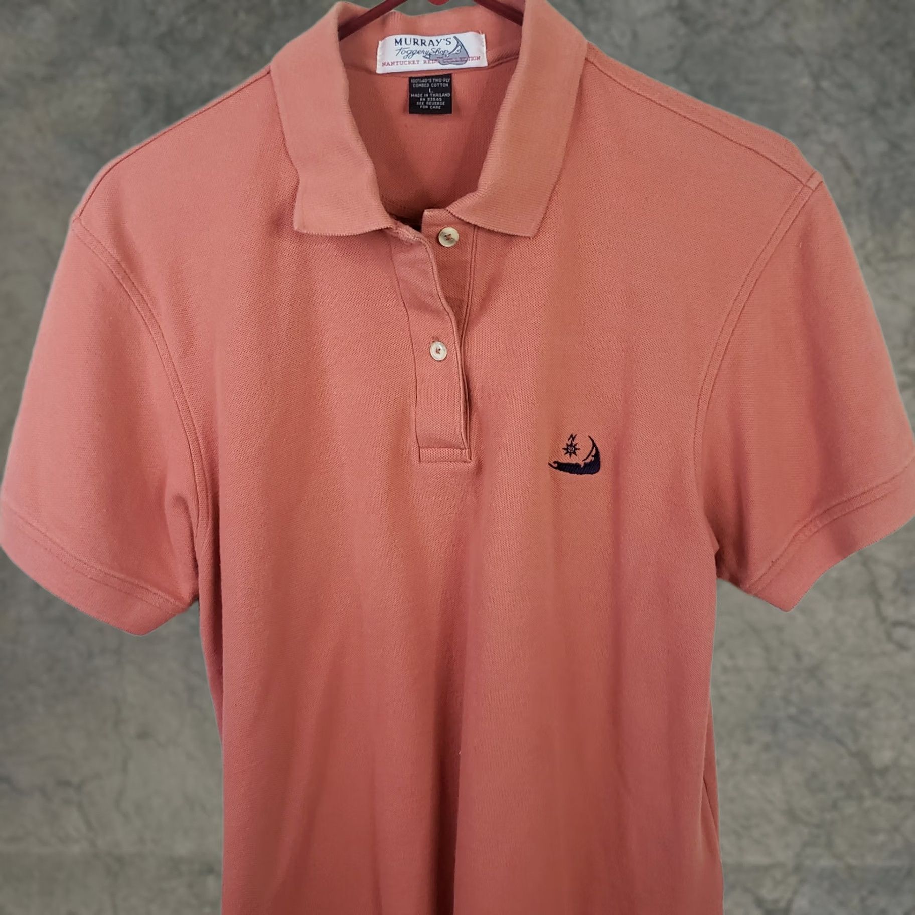 Tommy Bahama Tommy Bahama Polo Shirt Orange Men’s Short Sleeve Collared Golf Knit Cotton Spandex Embroidered Size L Regular Size L / US 10 / IT 46 - 1 Thumbnail