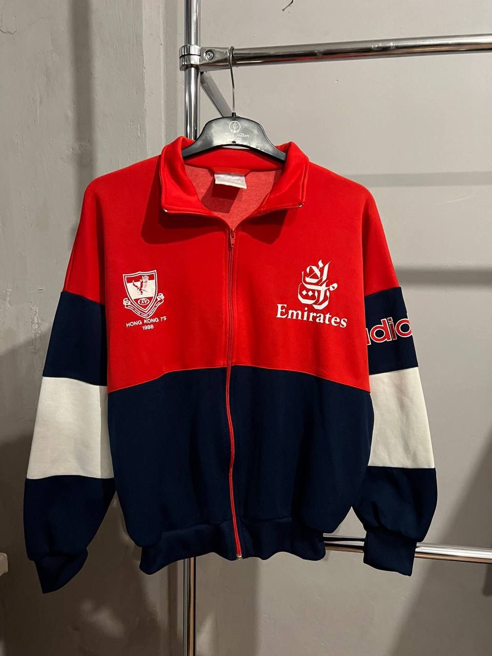 Adidas 1988 DUBAI EXILES RFC HONG KONG SEVENS RUGBY TRACK JACKET L Size US L / EU 52-54 / 3 - 2 Thumbnail