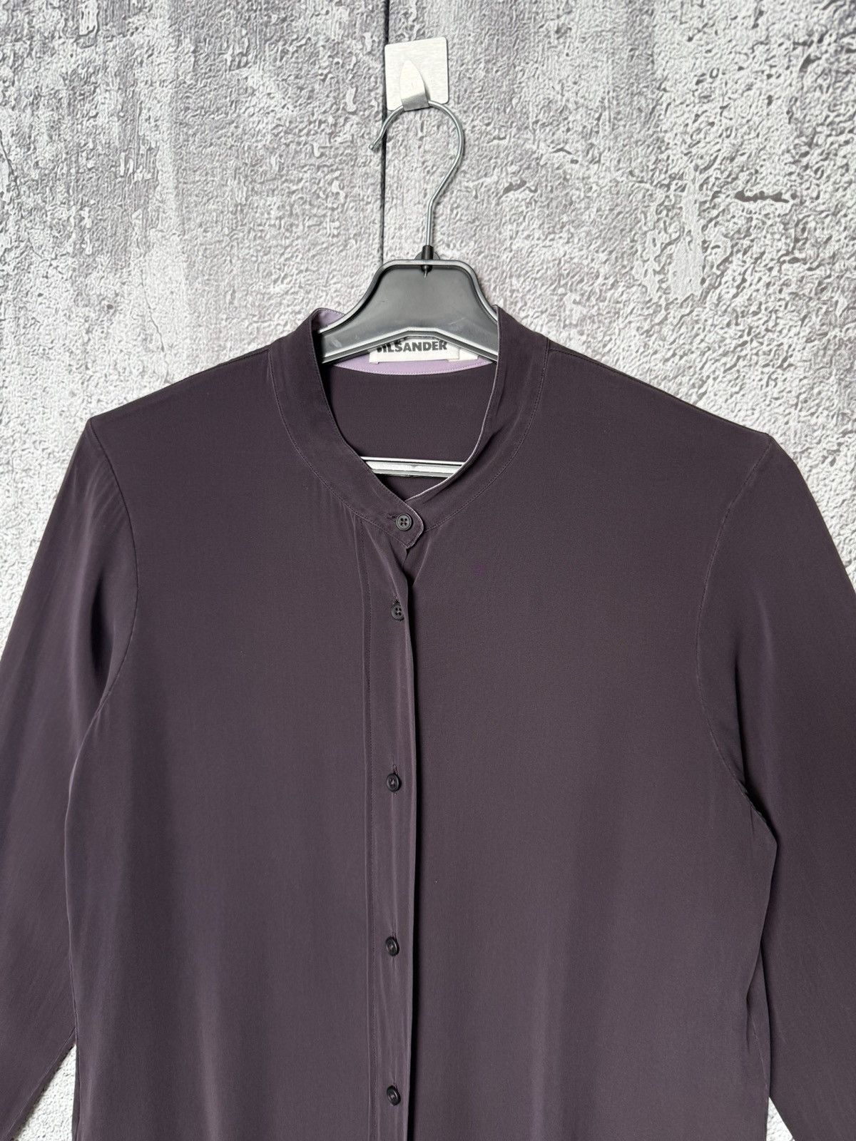 Jil Sander Jil Sander Silk Mandarin Collar Long Sleeve Button up Shirt Size XS / US 0-2 / IT 36-38 - 2 Thumbnail