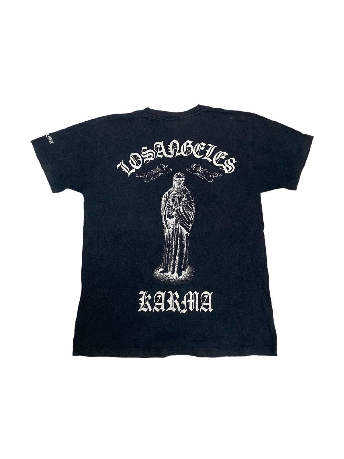Japanese Brand × Vintage Vintage Karma Los Angeles Distress Tee Size US M / EU 48-50 / 2 - 1 Thumbnail
