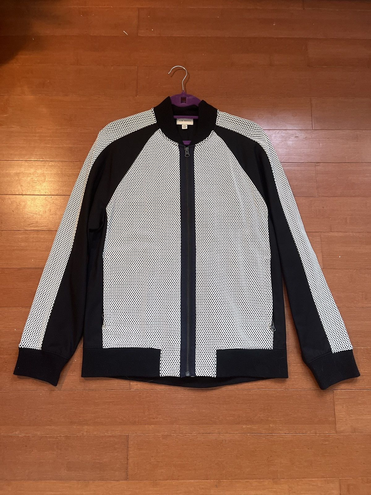 Club Monaco CLUB MONACO - SAMPLE BLACK/WHITE RACER BOMBER Size US M / EU 48-50 / 2 - 1 Thumbnail