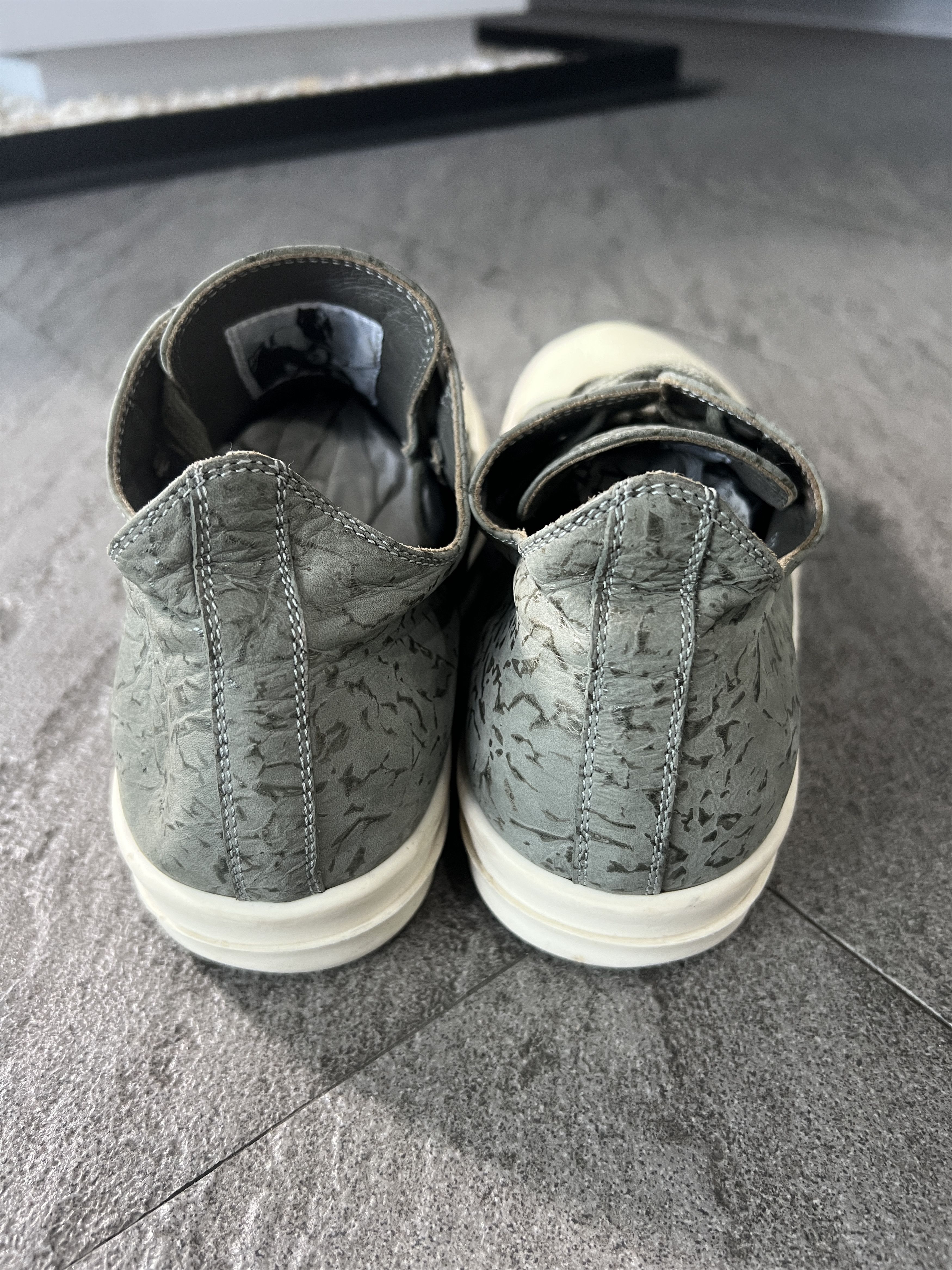 Rick Owens Rick Owens Ramones Low Top Grey Leather Sneakers EU41.5 Size US 8.5 / EU 41-42 - 4 Thumbnail