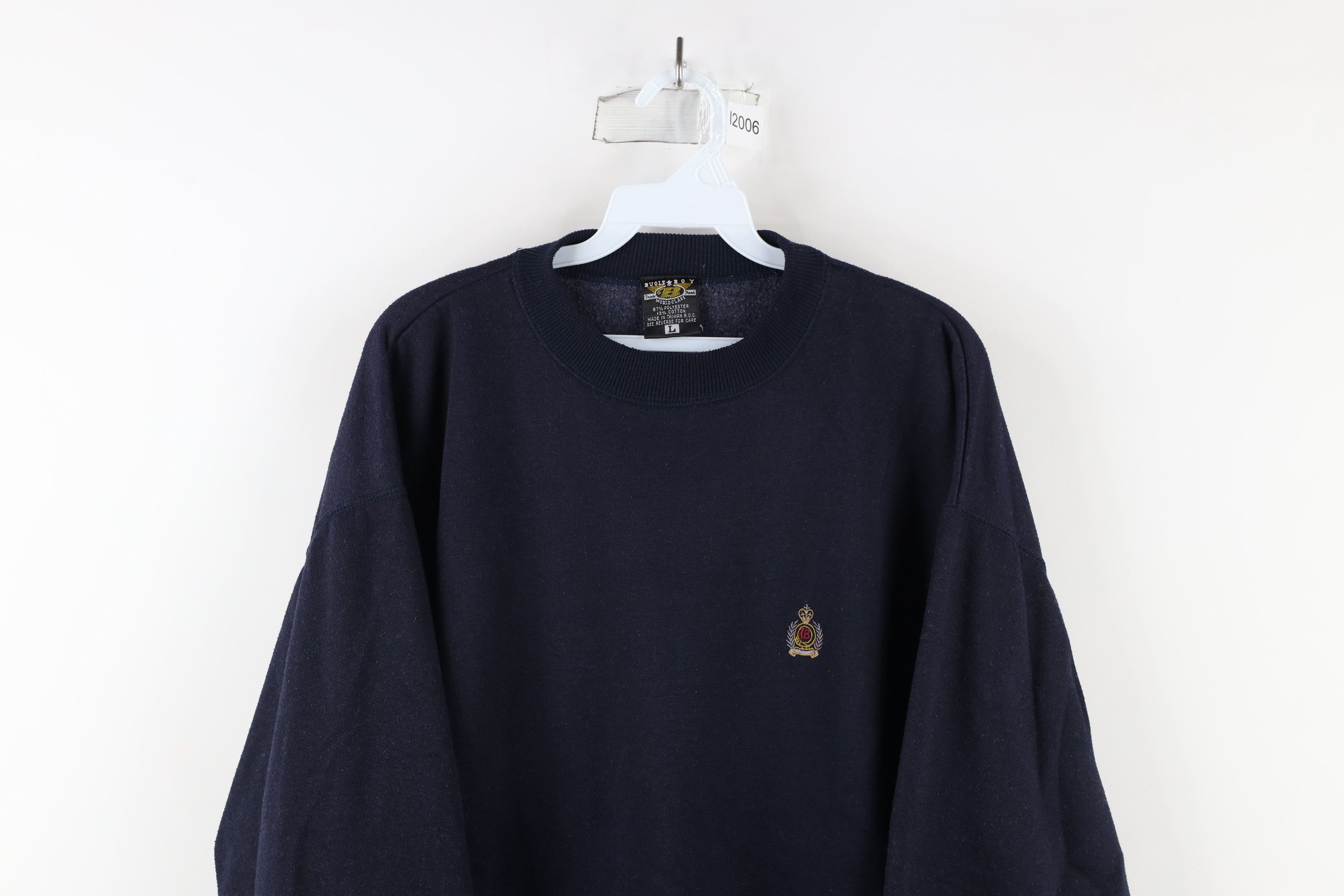 Vintage Vintage 90s Bugle Boys Crest Crewneck Sweatshirt Blue Size US L / EU 52-54 / 3 - 2 Thumbnail