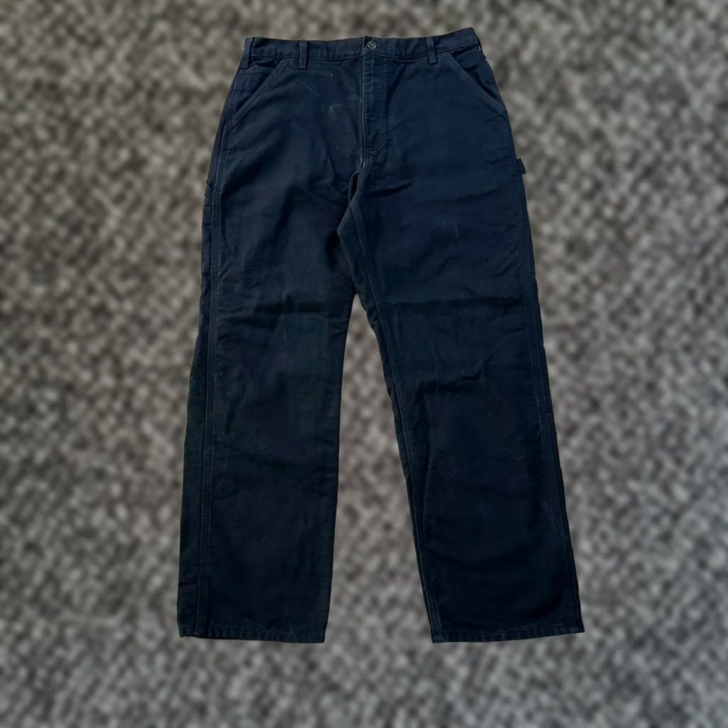 Carhartt Carhartt Pants Carpenter Lined Black 36x32 Canvas 5-Pocket WORKWEAR Mens B111 BLK Size US 36 / EU 52 - 1 Thumbnail