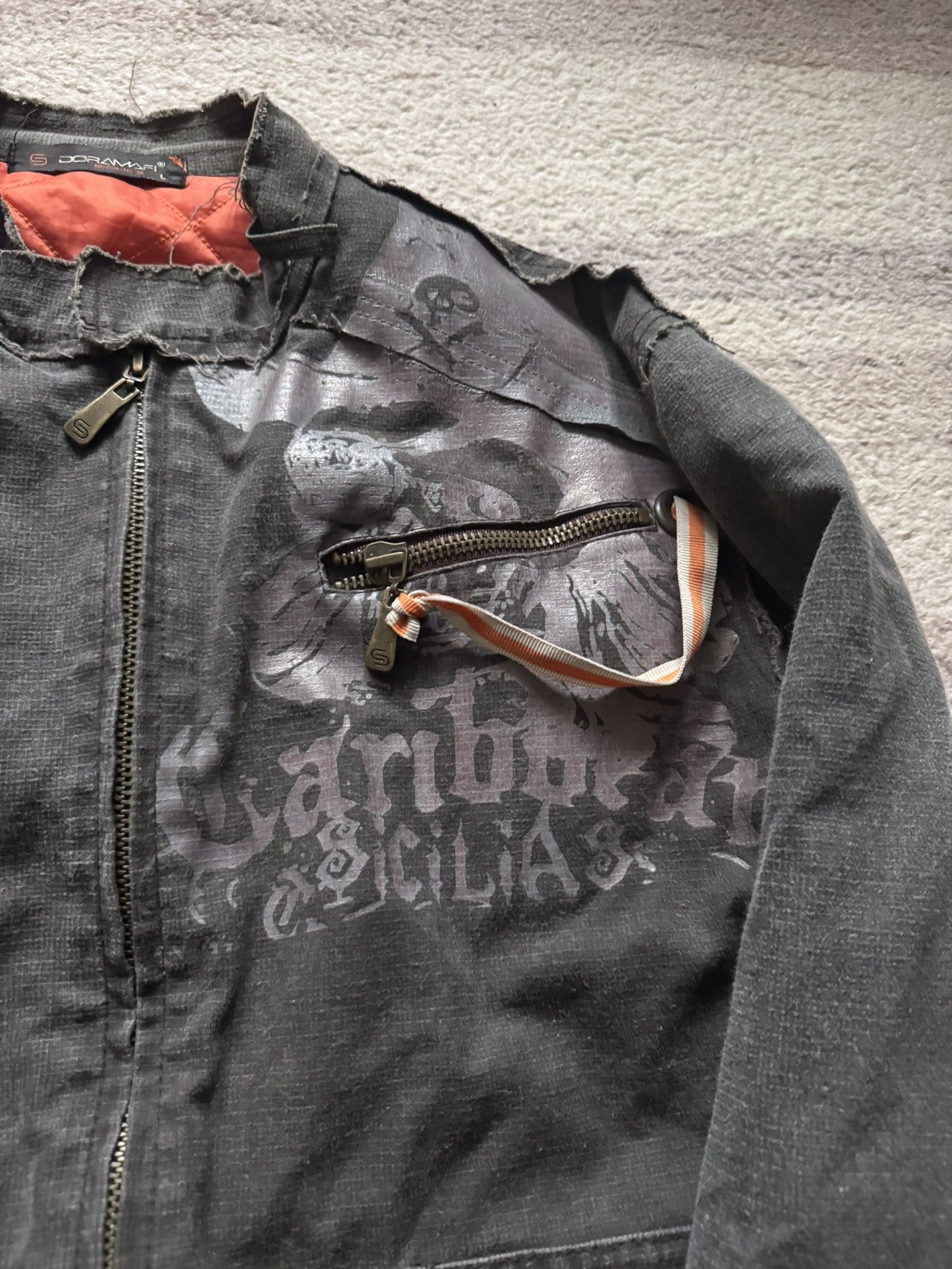 Vintage Vintage distressed jacket swag grunge y2k L trashed Size US L / EU 52-54 / 3 - 2 Thumbnail