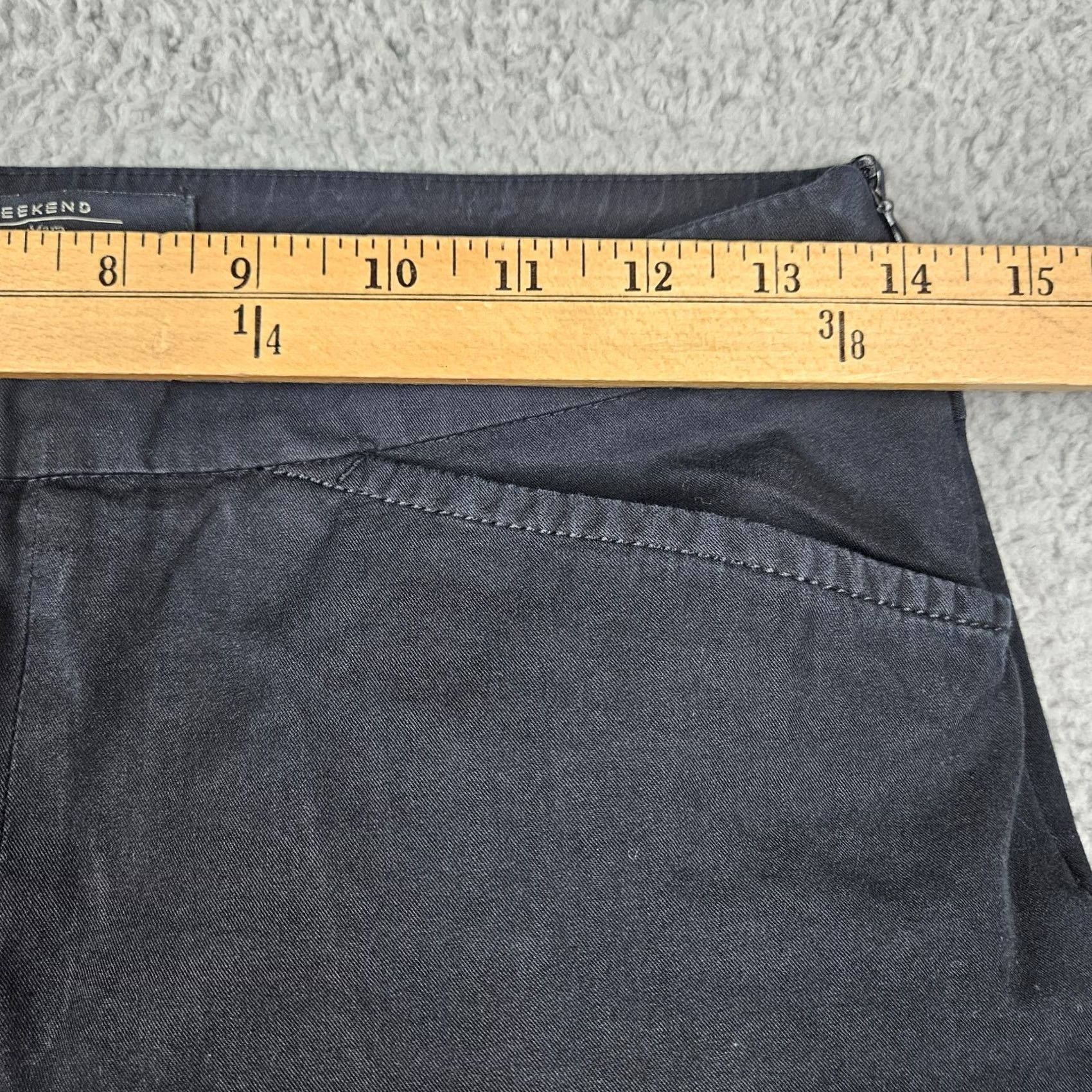 Max Mara VINTAGE Weekend Maxmara Womens Black Straight Leg Trousers Size 2 Size 26" / US 2 / IT 38 - 3 Thumbnail