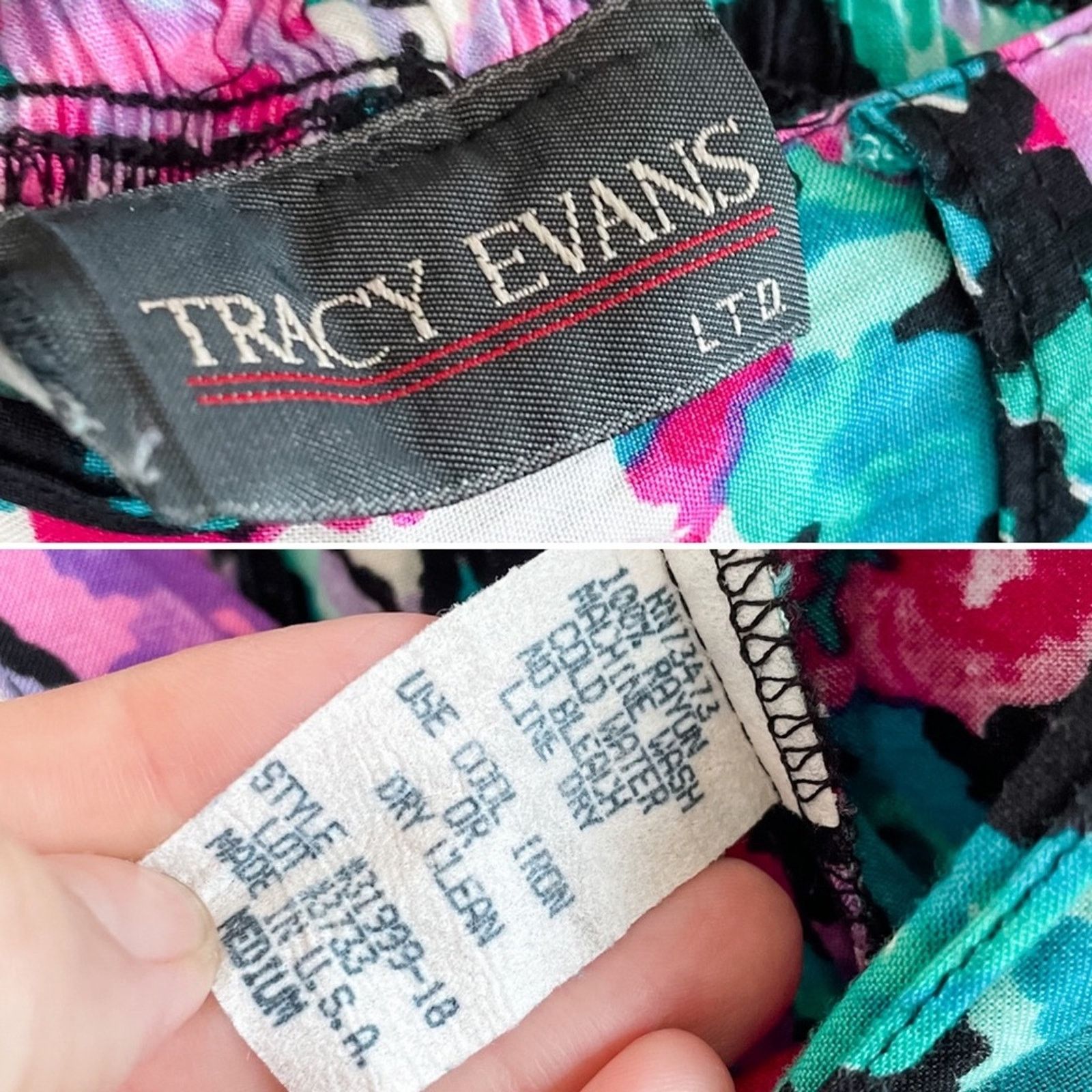 Vintage Vintage Tracy Evans floral high-rise shorts w/ pockets XS/S Size 25" / US 0 / IT 36 - 5 Thumbnail