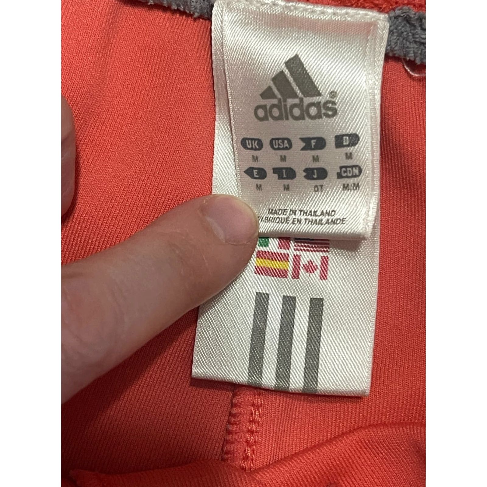 Adidas adidas Shorts Women's Medium Orange Pull On Logo Activewear Size 32" / US 10 / IT 46 - 6 Thumbnail