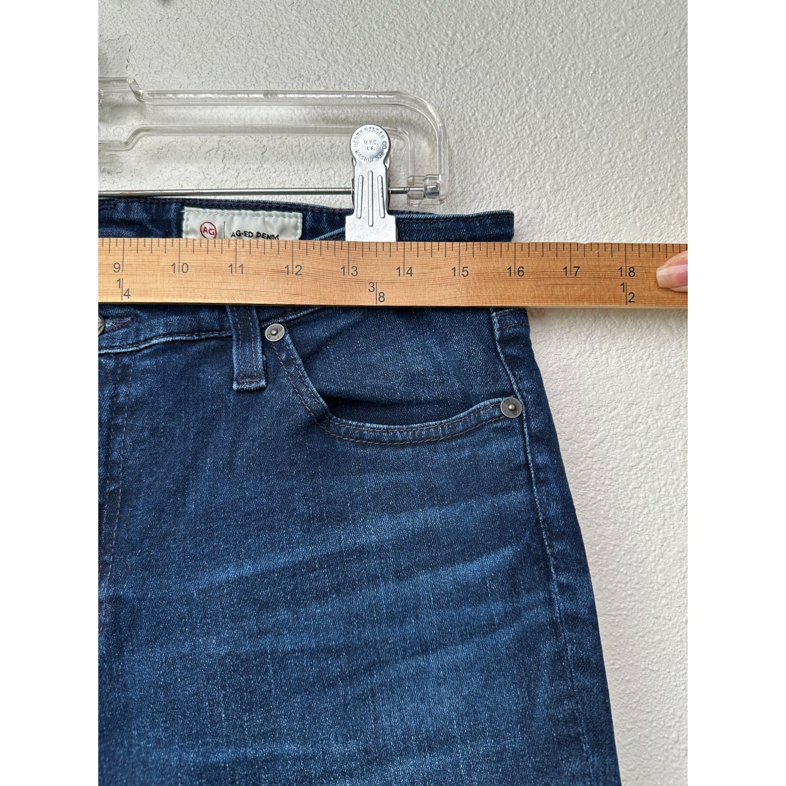 AG Adriano Goldschmied AG Jeans Prima Ankle Dark Wash Women’s US 31 Cigarette Leg Size 31" - 10 Thumbnail