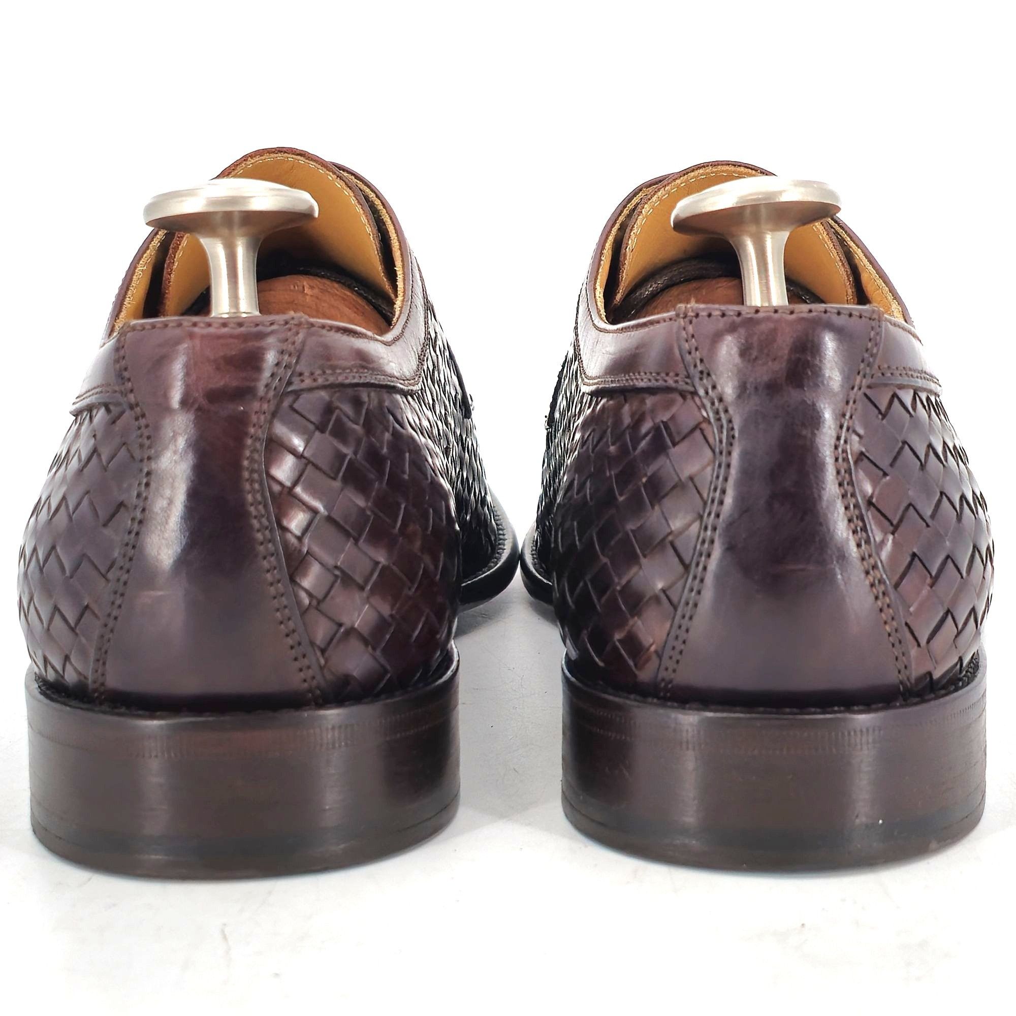 Paul Fredrick Paul Fredrick Italian Brown All Leather Woven Dress Shoes 12 Size US 12 / EU 45 - 6 Thumbnail