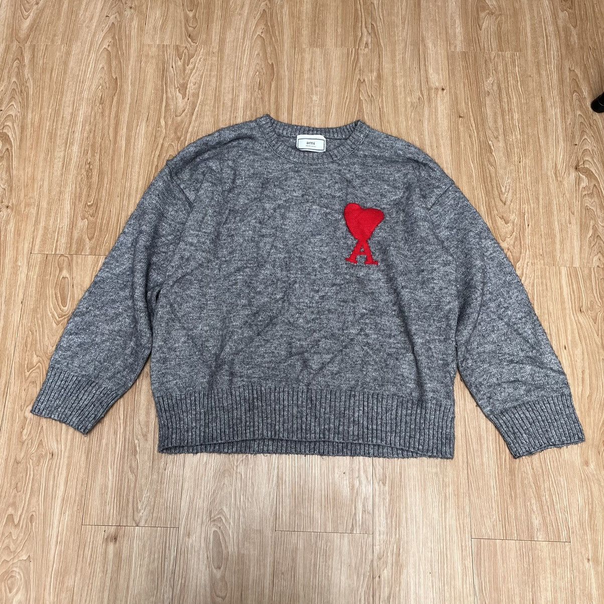 AMI Ami Paris Knitwear Big Heart Logo Size L / US 10 / IT 46 - 1 Thumbnail