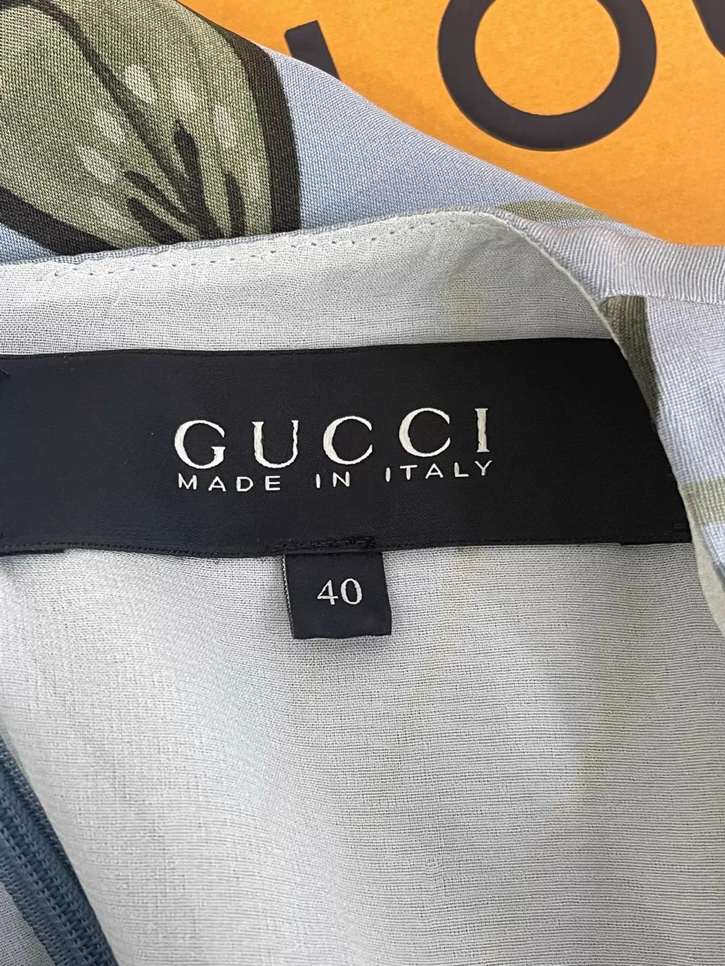 Gucci Gucci blue printed silk sleeveless dress size 40 Size S / US 4 / IT 40 - 4 Thumbnail