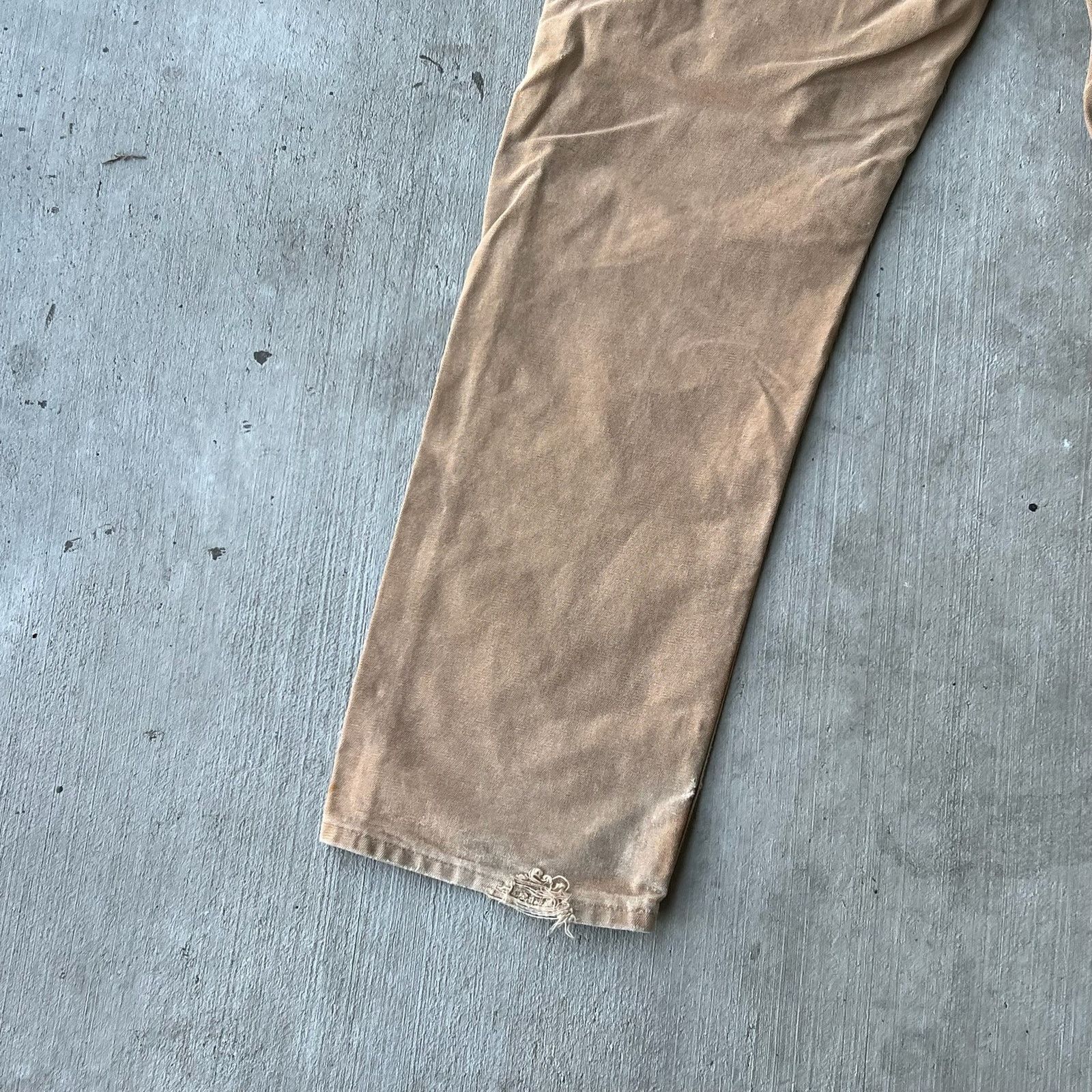 Carhartt × Vintage Carhartt faded brown double knee work wear carpenter pants Size US 31 - 12 Thumbnail