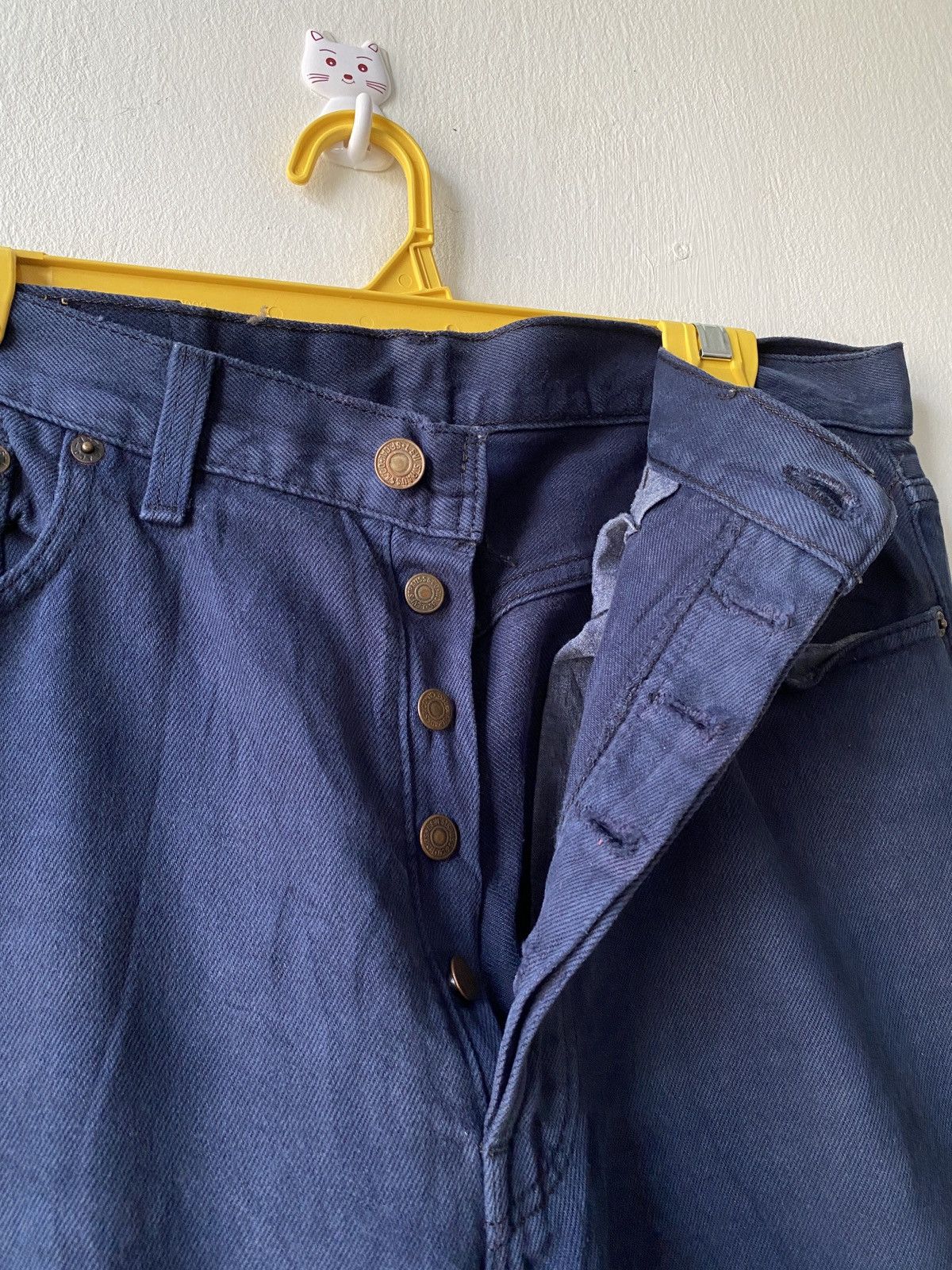 Levi's × Levi's Vintage Clothing × Vintage Vintage 90s Levi’s 501 Blue White Tye Dye Distressed Denim Size US 34 / EU 50 - 6 Thumbnail