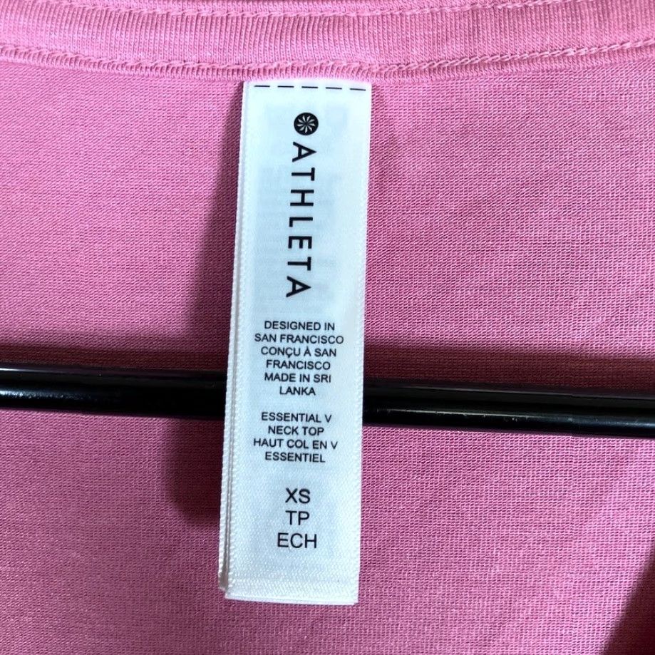 Athleta Athleta Shirt Womens Pink Essentials V Neck Lightweight Long Sleeve Stretch XS Size XS / US 0-2 / IT 36-38 - 6 Thumbnail