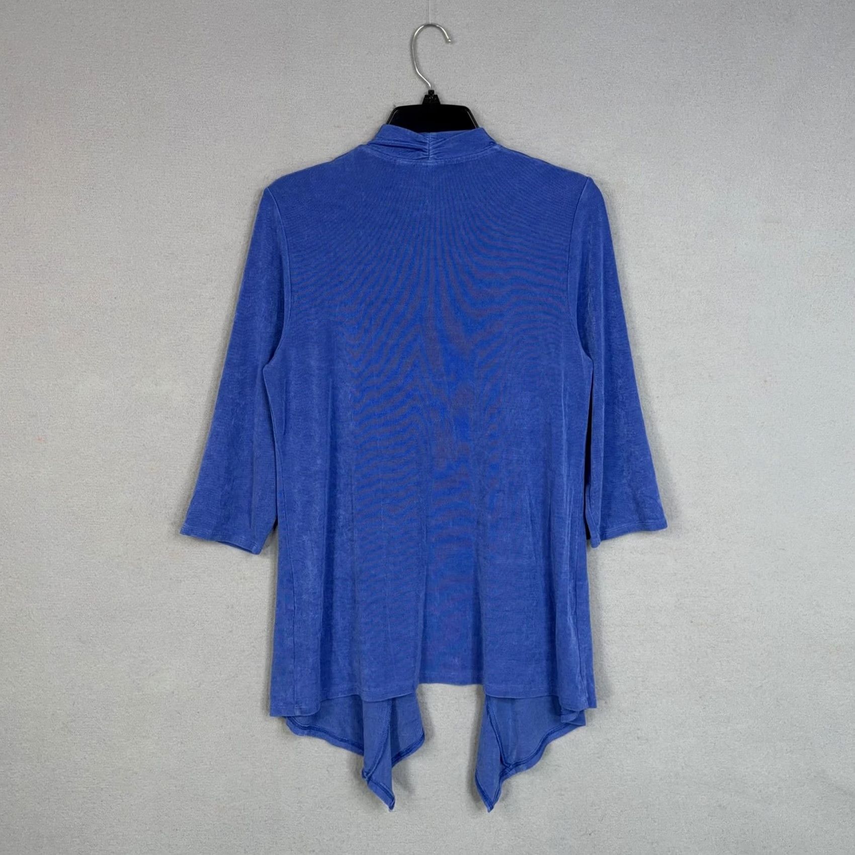 Vintage Chico's Travelers Cardigan Sweater Womens 1 Blue Open Front Lightweight Knit Cardigan 3/4 Sleeve Casual Travel Womens Size M / US 6-8 / IT 42-44 - 6 Thumbnail
