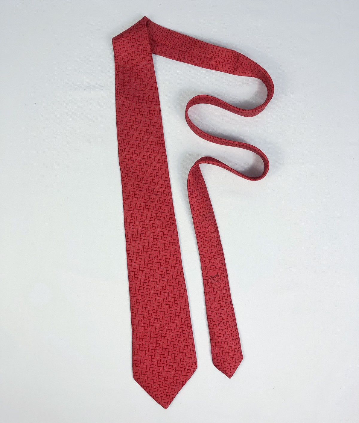 Hermes × Vintage Rare Vintage Hermes Silk Tie Made in France Size ONE SIZE - 3 Thumbnail