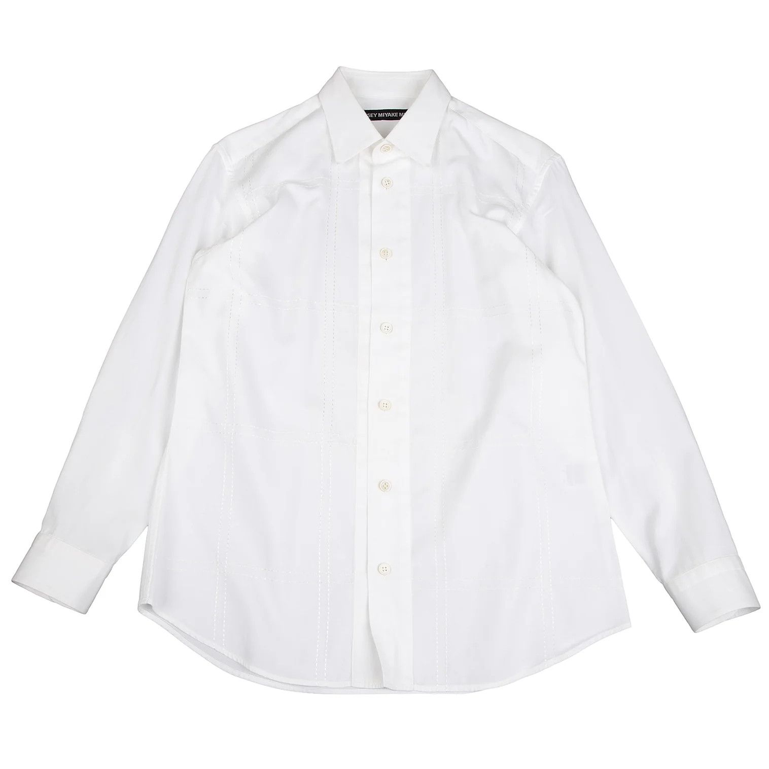 Issey Miyake Front Check Stitch Shirt in White Size US XS / EU 42 / 0 - 1 Thumbnail