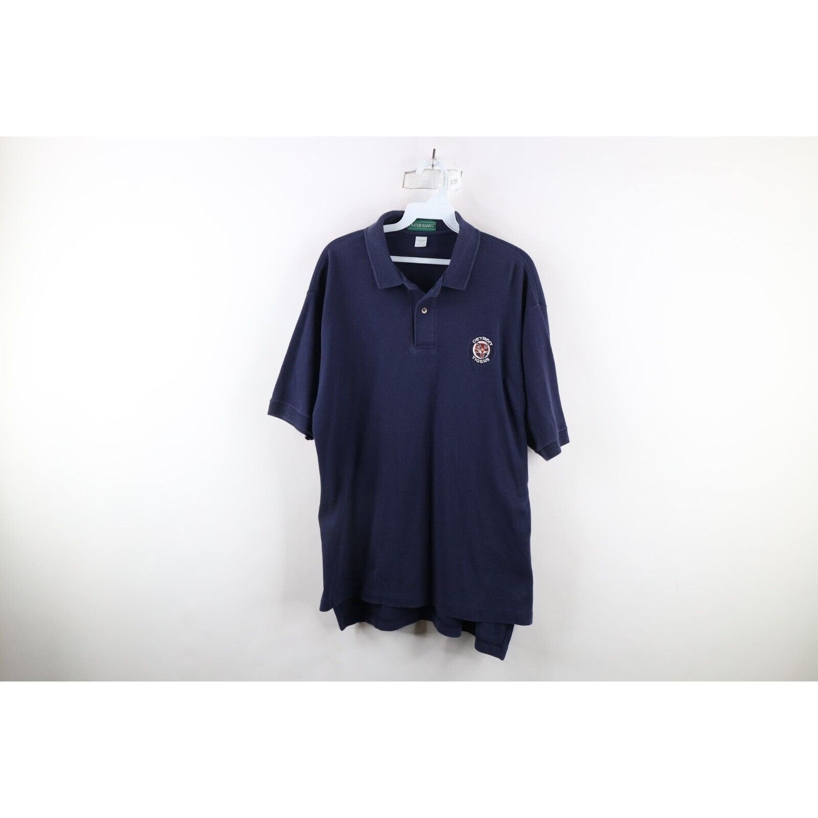 Vintage Vintage 90s Faded Spell Out Detroit Tigers Baseball Polo Size US L / EU 52-54 / 3 - 1 Thumbnail