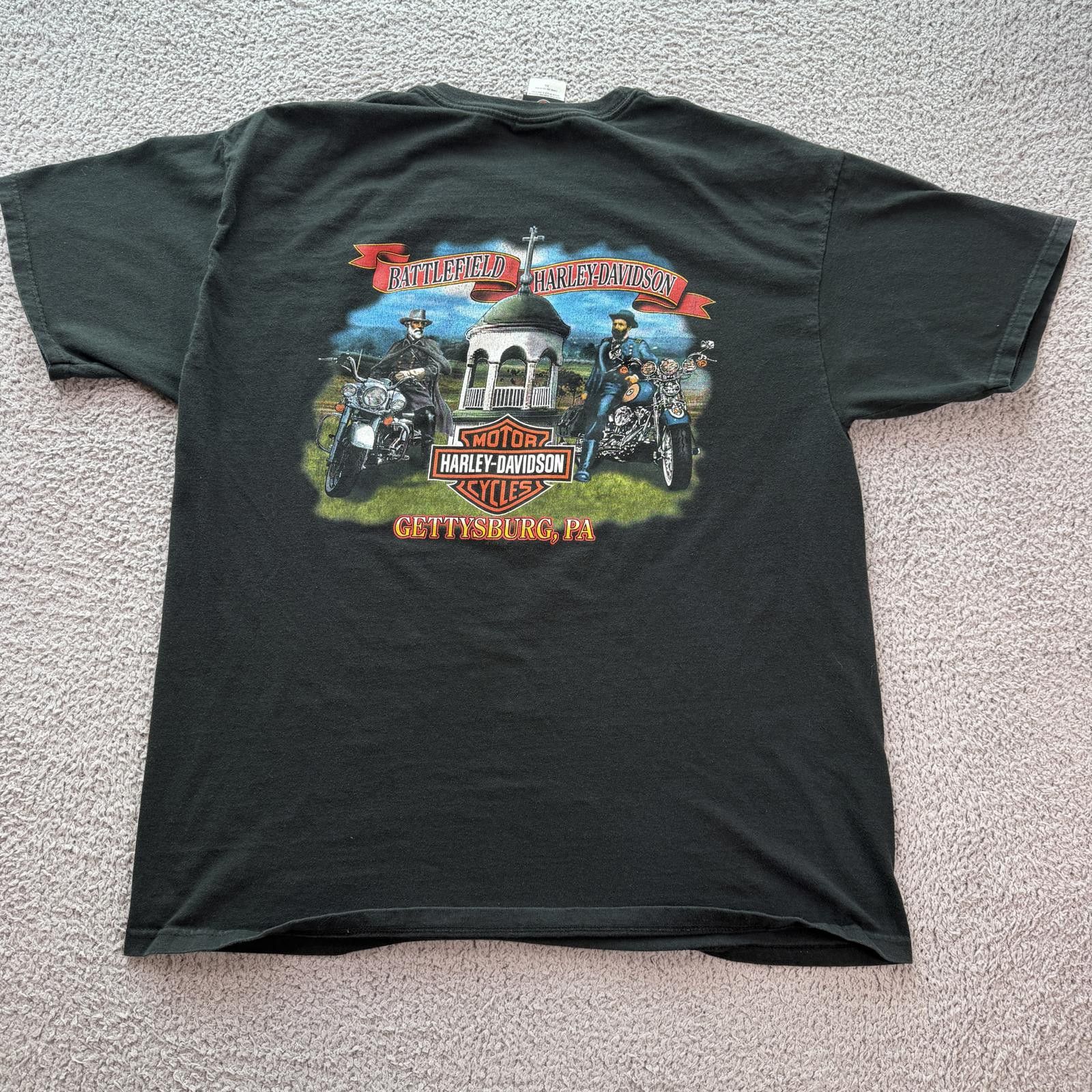 Harley Davidson Vintage 90 Harley Davidson Gettysburg Battlefield T Shirt XL Size US XL / EU 56 / 4 - 2 Thumbnail