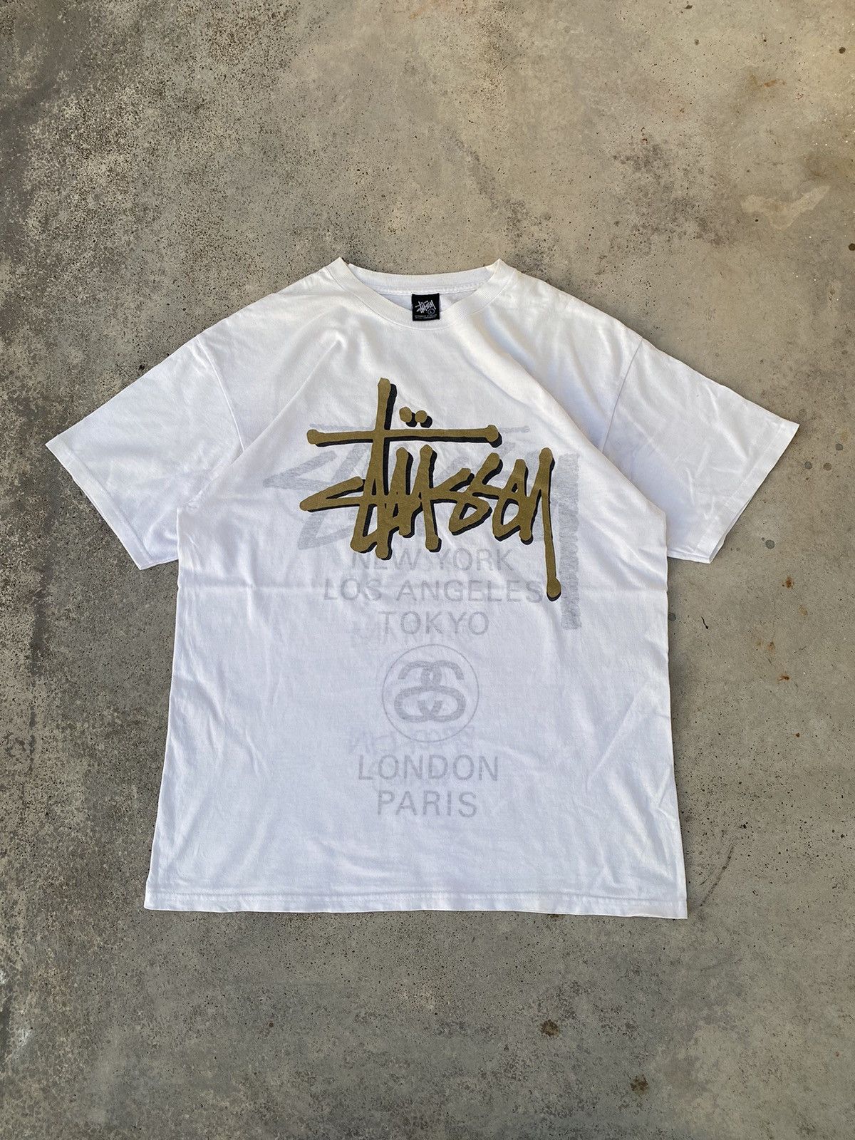 Stussy Vintage Y2K Stussy Tour Reversible Crazy Graphic Tee Size US L / EU 52-54 / 3 - 3 Thumbnail