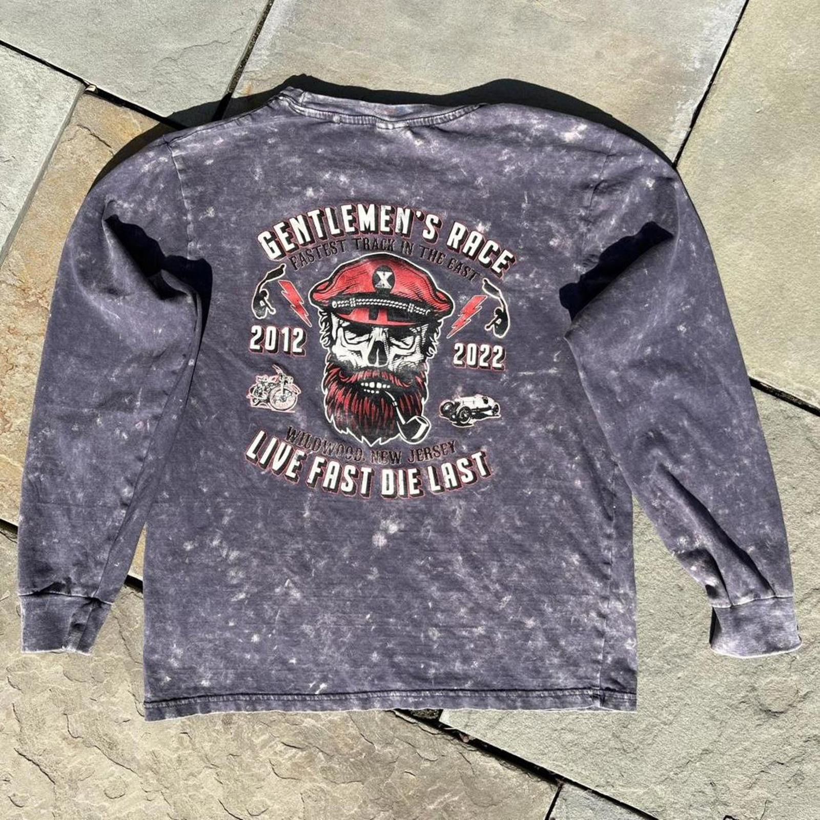 Other Gentlemen’s Race Grey Purple Acid Wash Long Sleeve T-Shirt Size US M / EU 48-50 / 2 - 6 Thumbnail