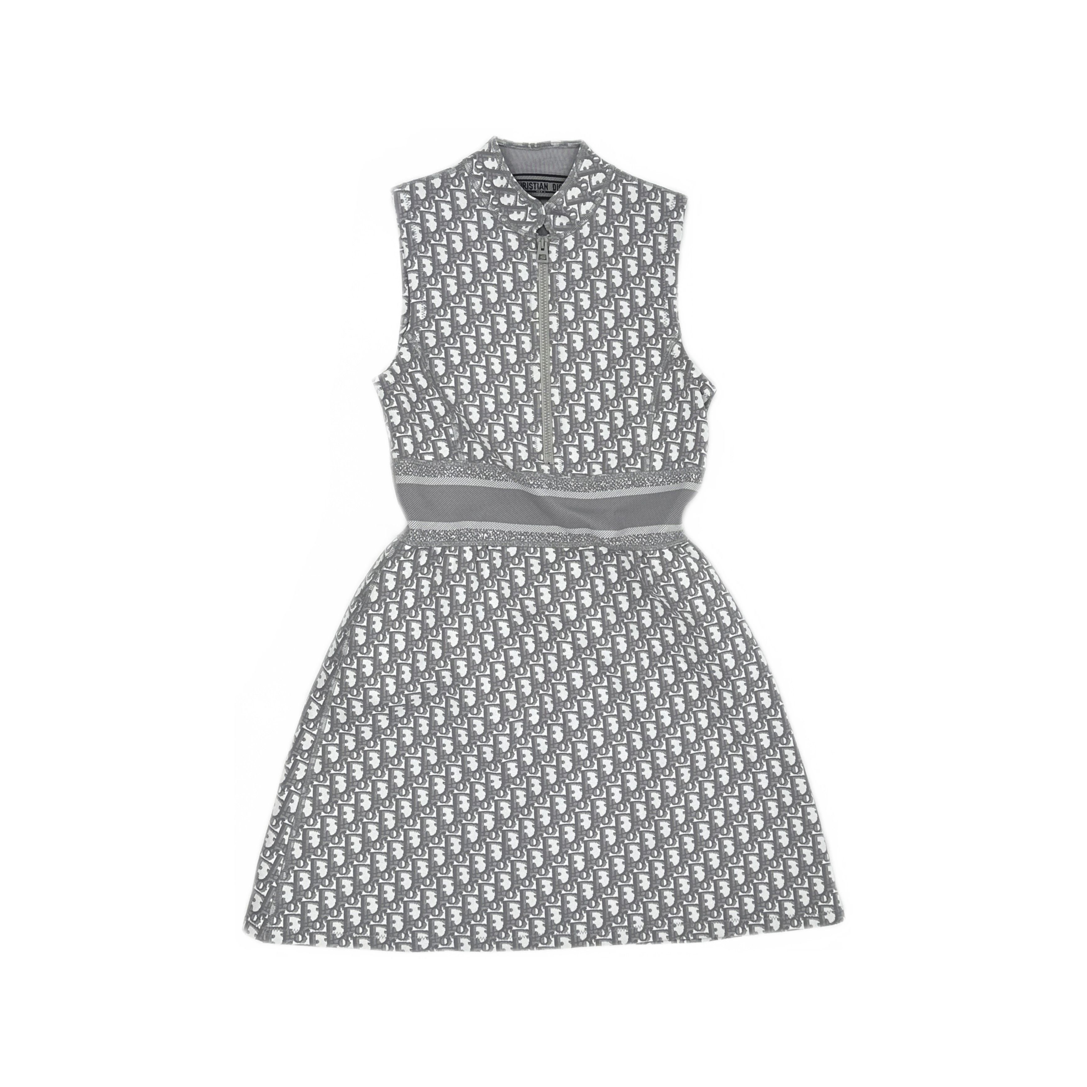 Dior Dior Oblique Logo Sleeveless Mini Dress Size 36 Size XS / US 0-2 / IT 36-38 - 1 Thumbnail