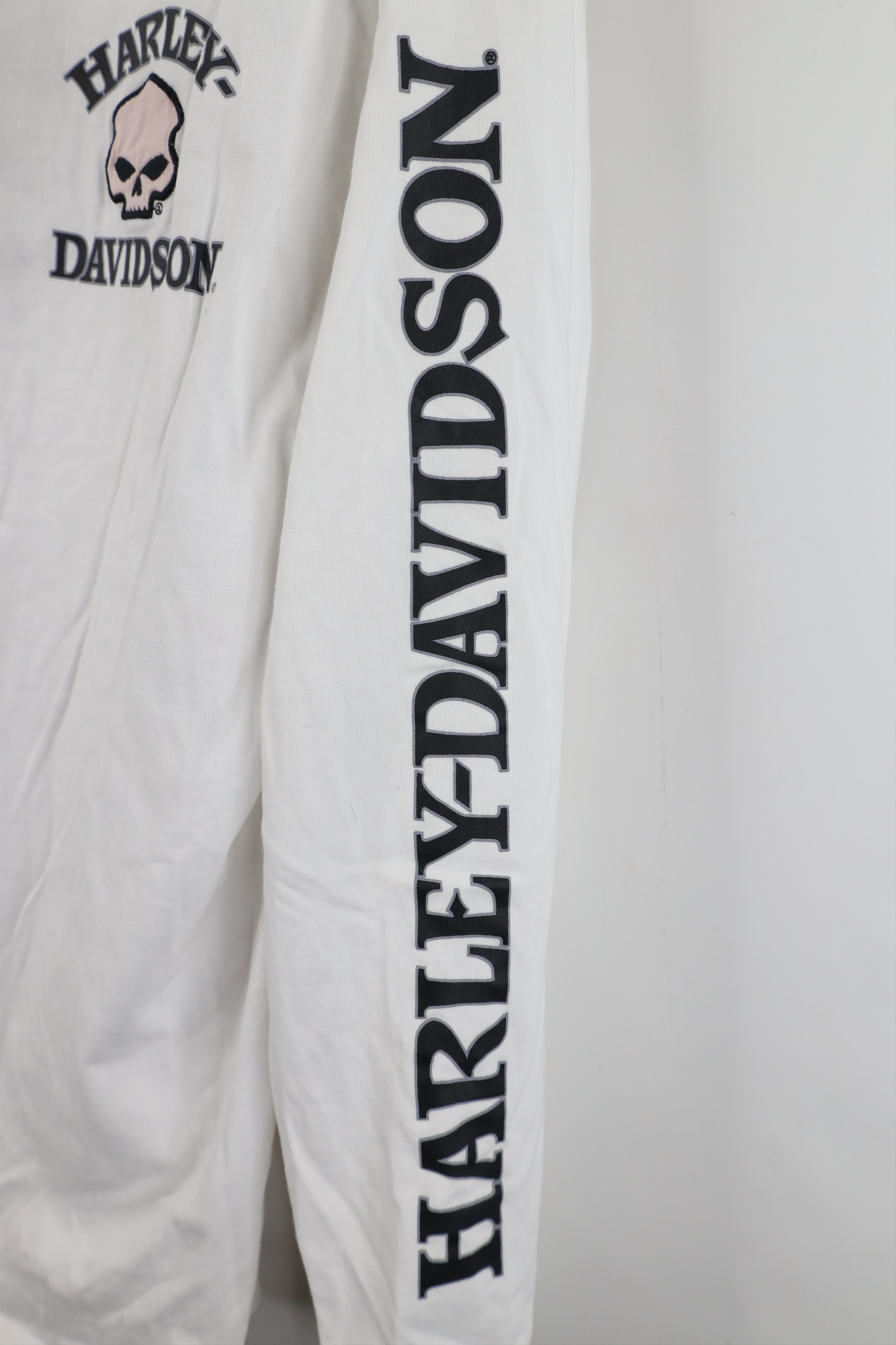 Harley Davidson Vintage Harley Davidson Skull Long Sleeve T-Shirt White Size US XXL / EU 58 / 5 - 7 Thumbnail