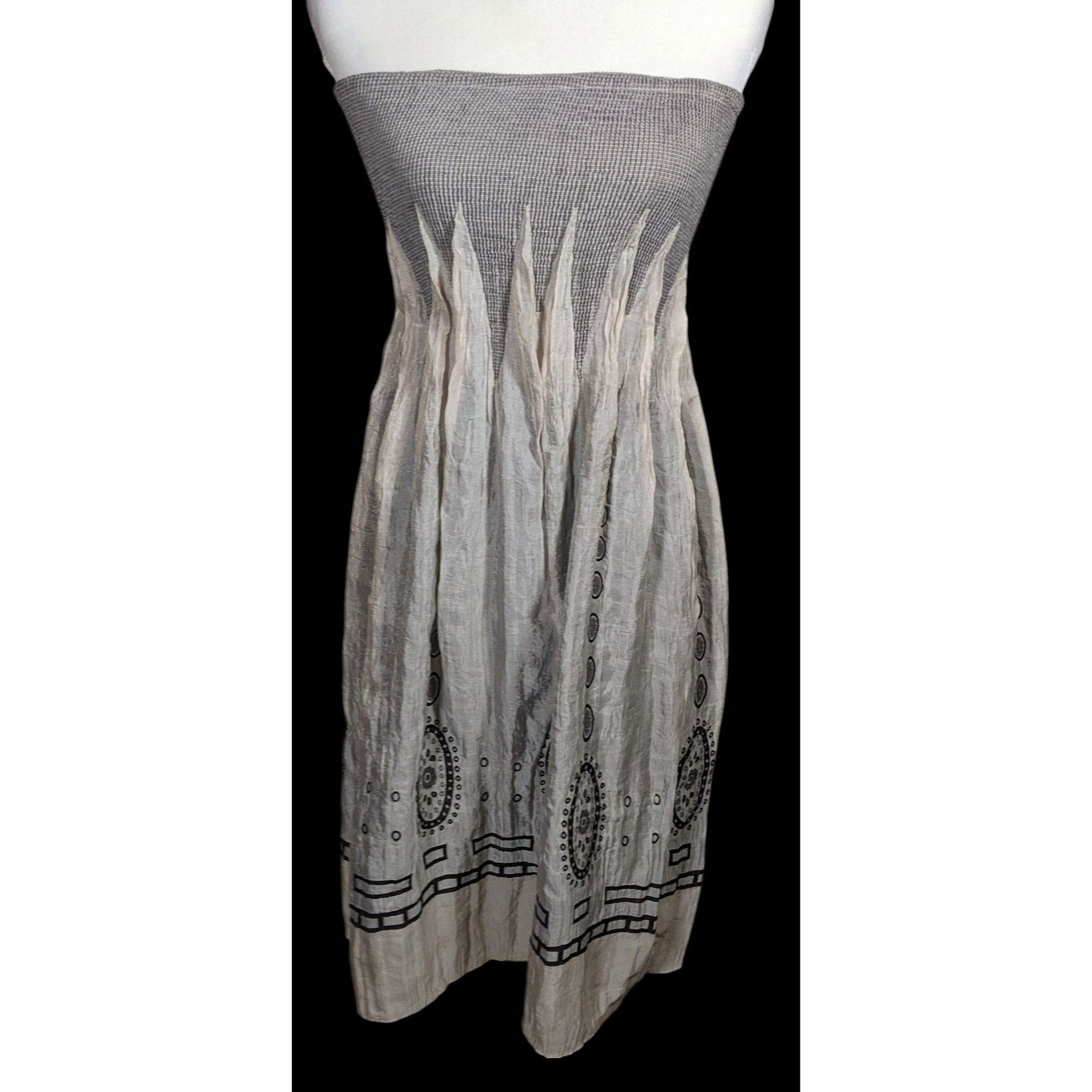Anthropologie Lapis By Anthropologie Bohemian Grey Tube Top Dress Size ONE SIZE - 1 Thumbnail