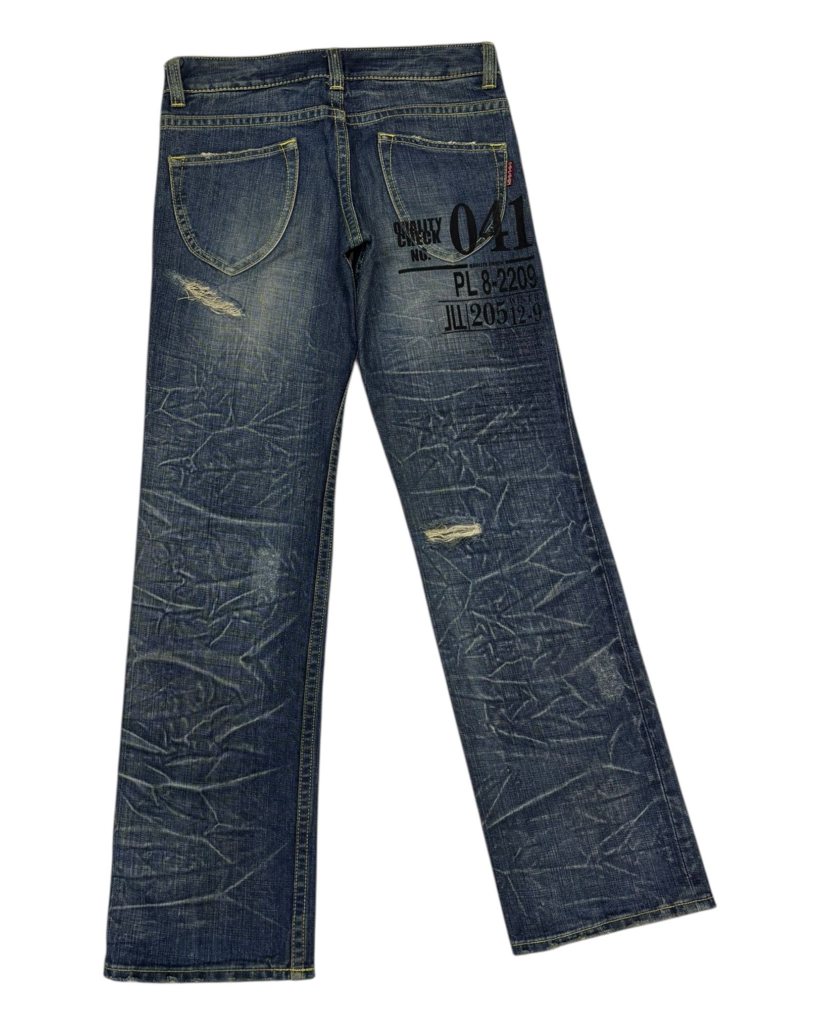 If Six Was Nine × Japanese Brand × Le Grande Bleu (L.G.B.) Vintage Co&Lu Cocolulu Statement Denim Jeans Low Rise Size US 31 - 6 Thumbnail