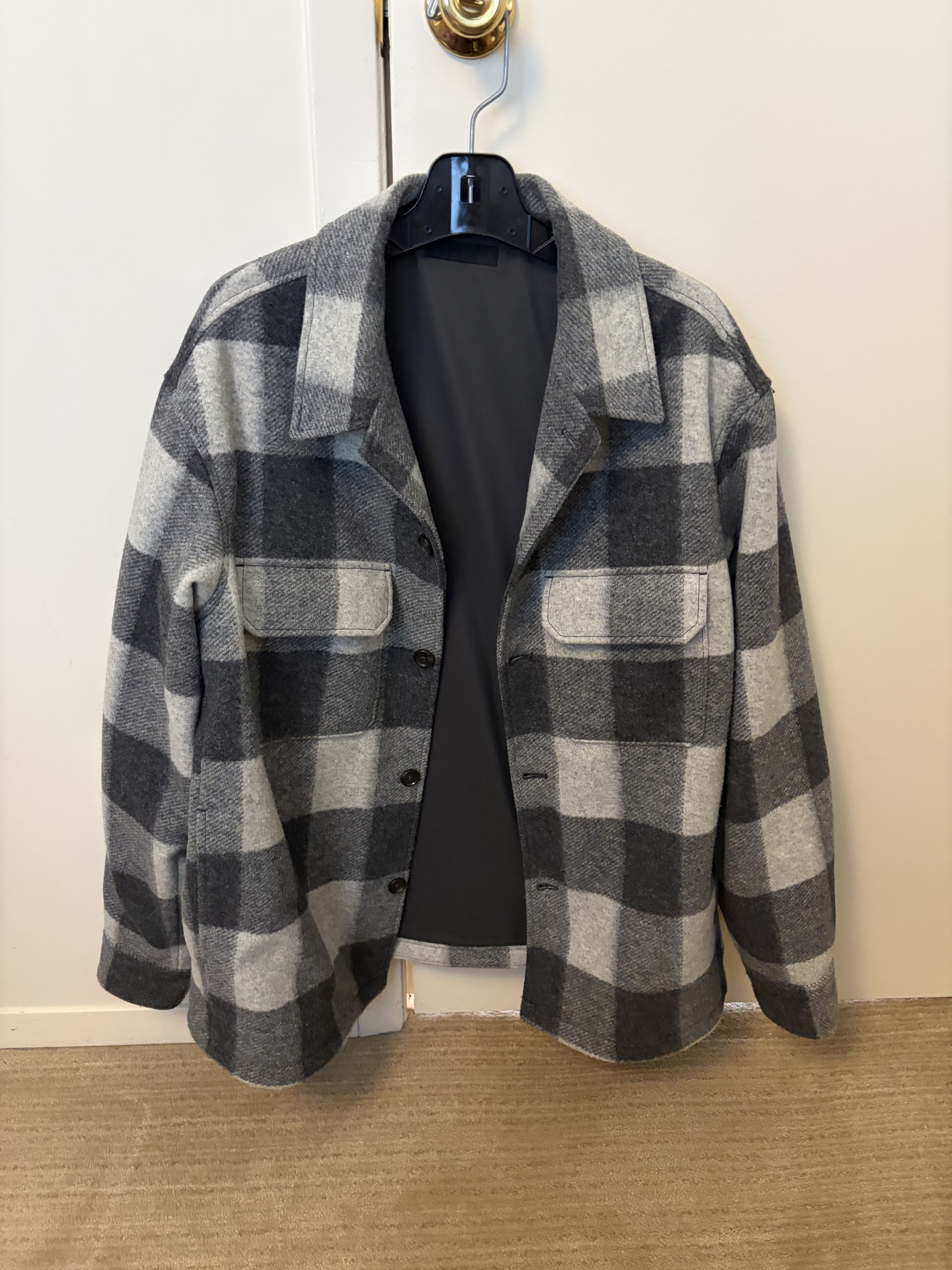 Other Men’s Gray Black Plaid Wool Jacket Button Up Size US L / EU 52-54 / 3 - 1 Thumbnail