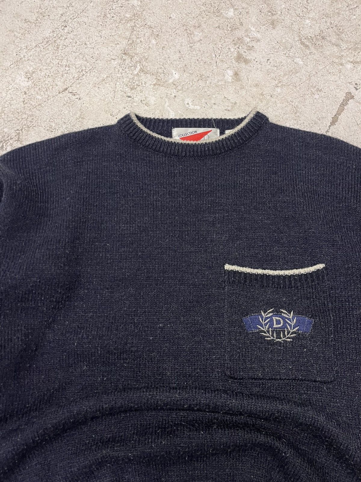 Vintage Vintage navy blue pocket sweater Size US M / EU 48-50 / 2 - 1 Thumbnail