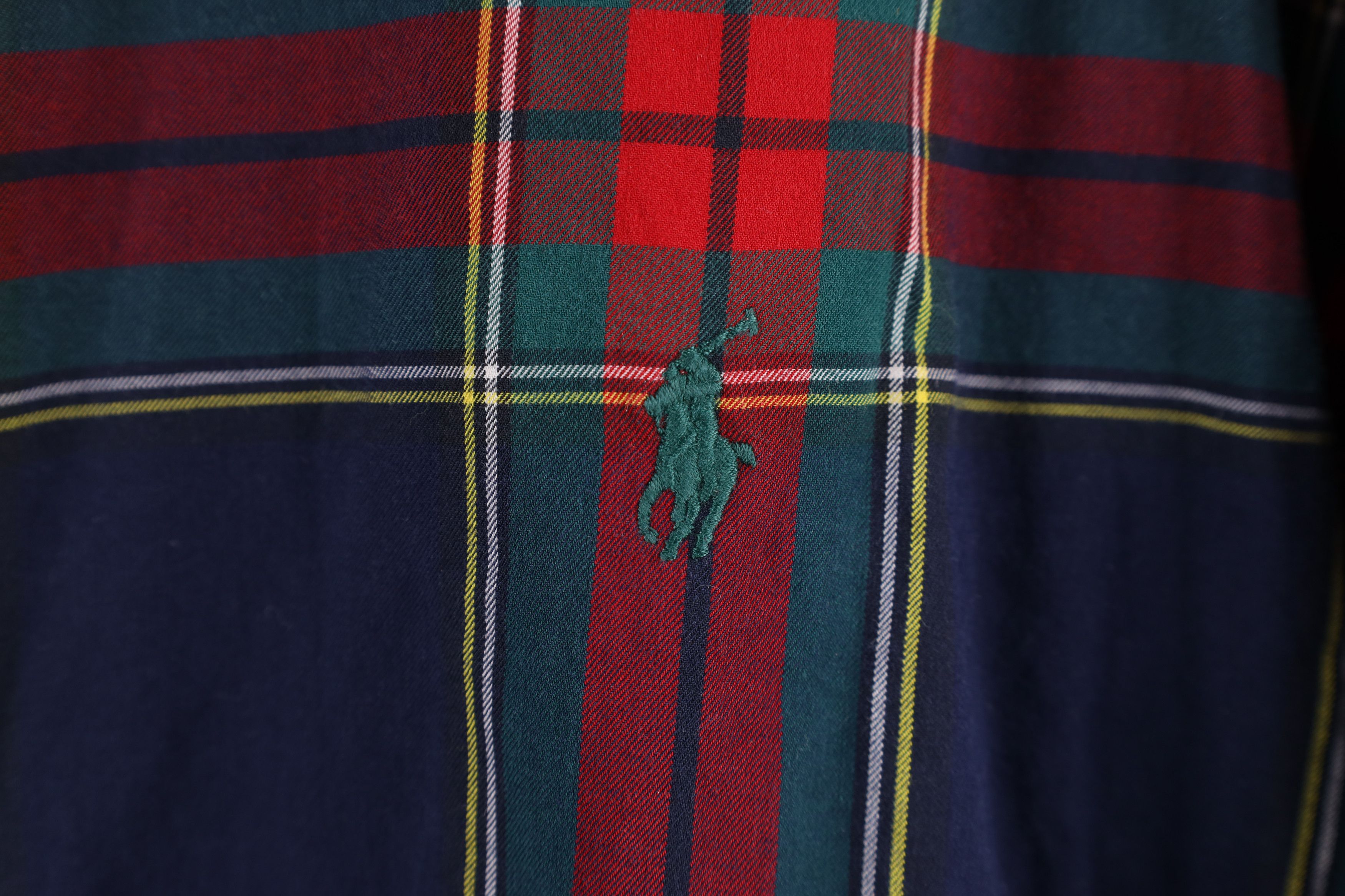 Ralph Lauren × Vintage Vintage 90s Ralph Lauren Fit Rainbow Plaid Button Down Shirt Size US XL / EU 56 / 4 - 4 Thumbnail