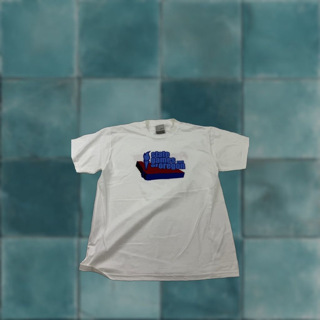 Nike VINTAGE Nike State Games Of Oregon Graphic Shirt Mens Small White 2003 Sports Event Size US S / EU 44-46 / 1 - 1 Thumbnail