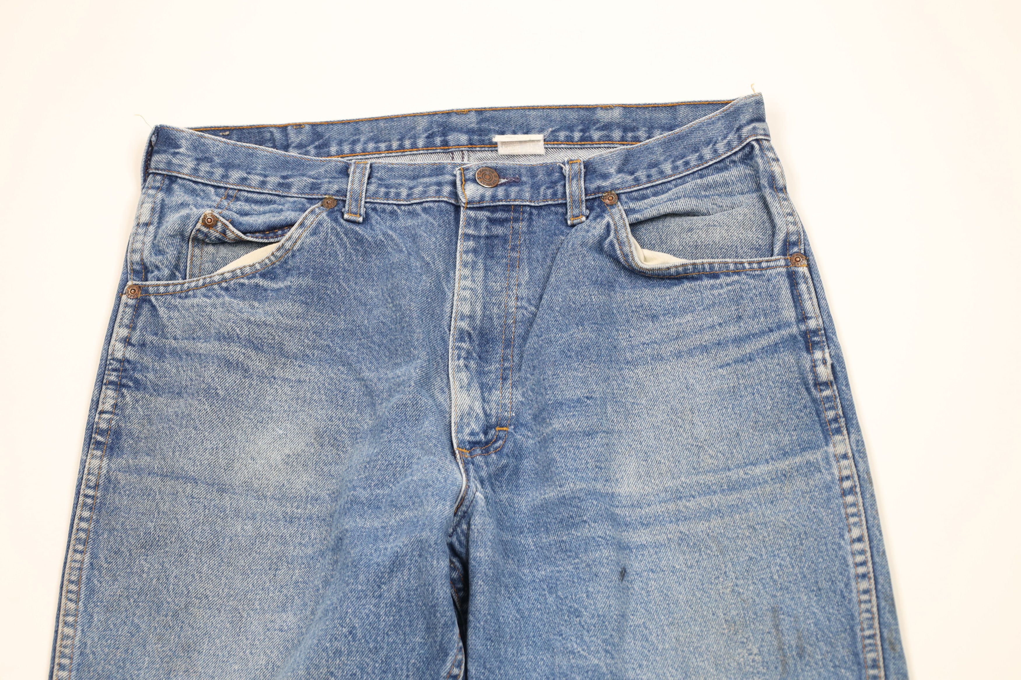 Vintage Vintage 70s Streetwear Flared Wide Leg Denim Jeans Blue USA Size US 34 / EU 50 - 2 Thumbnail