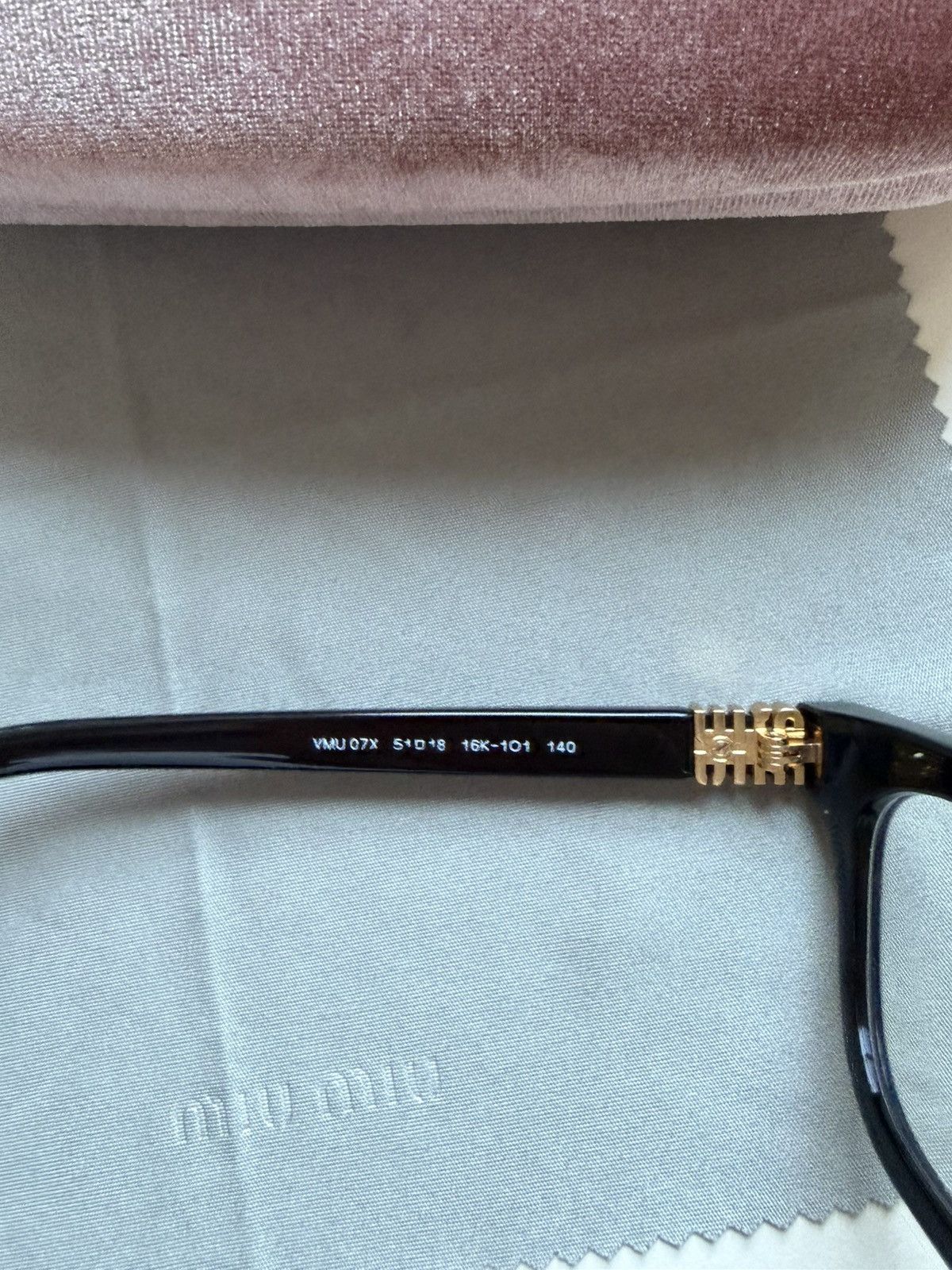 Miu Miu Miu Miu Classic Logo Mens Glasses (Black) Size ONE SIZE - 5 Thumbnail