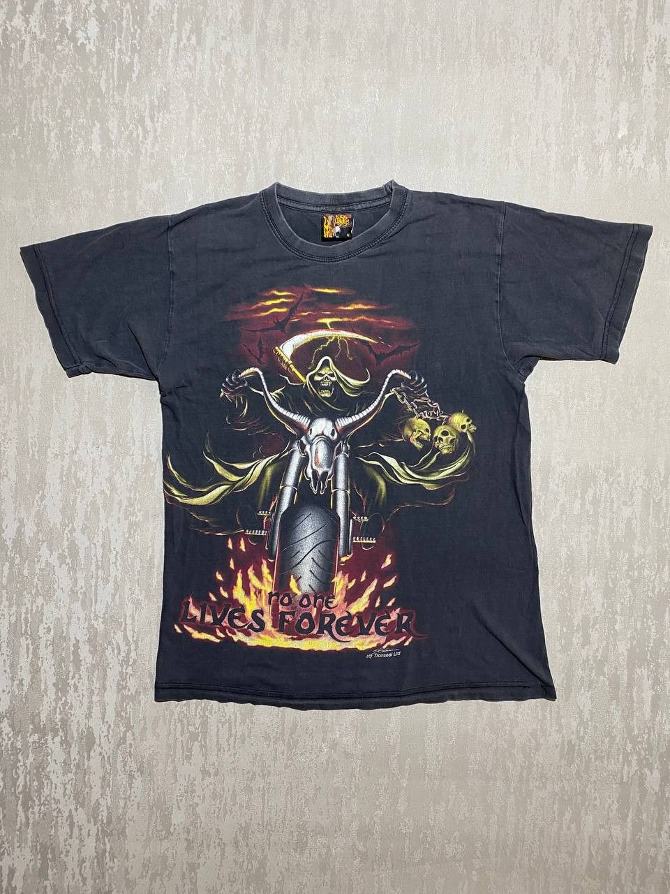 Vintage vintage burning eagle moto racing T-shirt De dood op motor Size US S / EU 44-46 / 1 - 1 Thumbnail